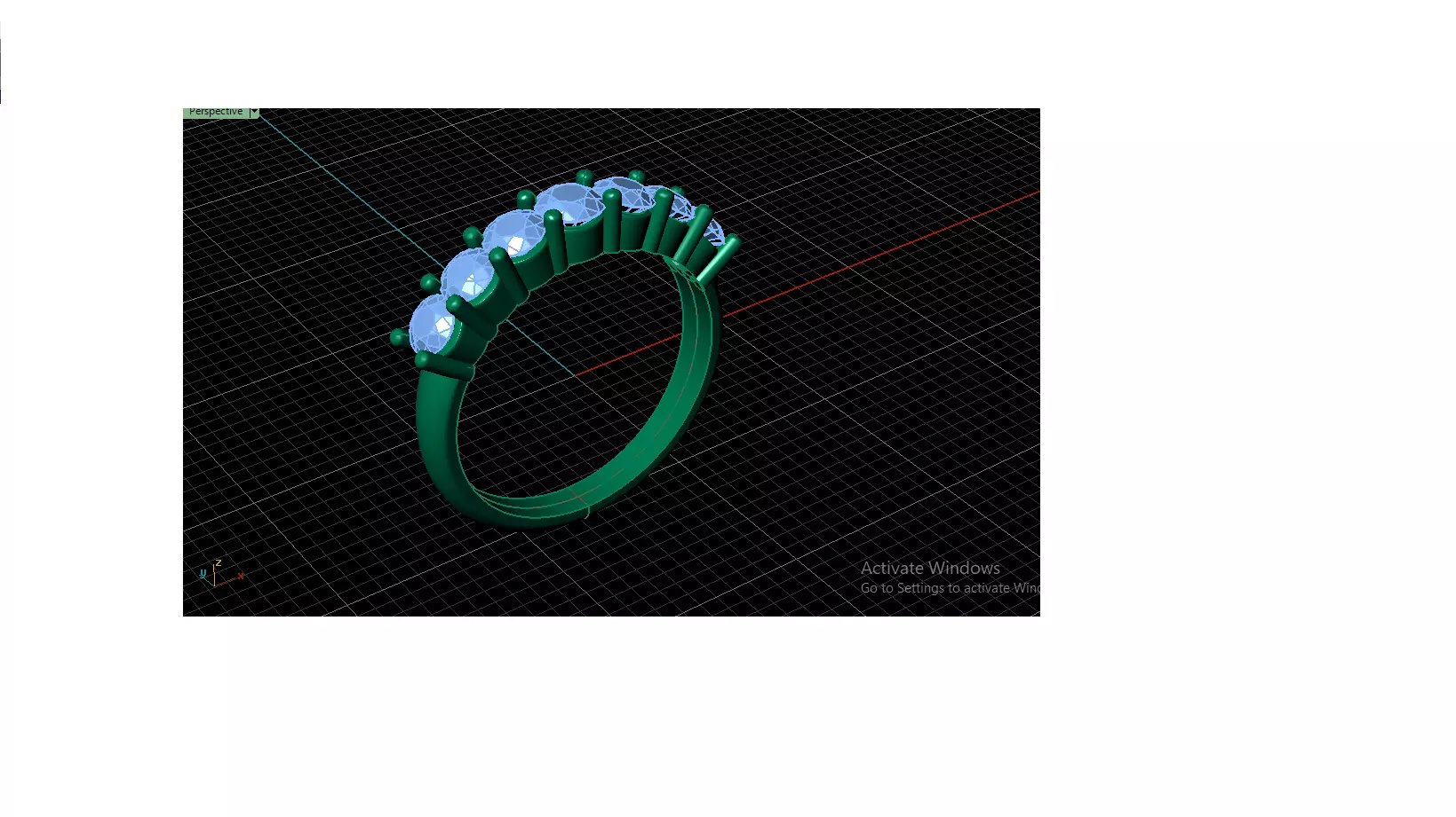 Engagement ring 3D print model_0