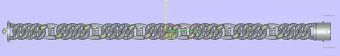 Cuban Chain Round Diamond Link Chain 3D print model 3D print model