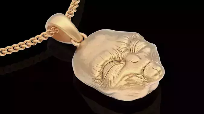 Alien pendant silver gold printable jewelry 3D model 3D print model