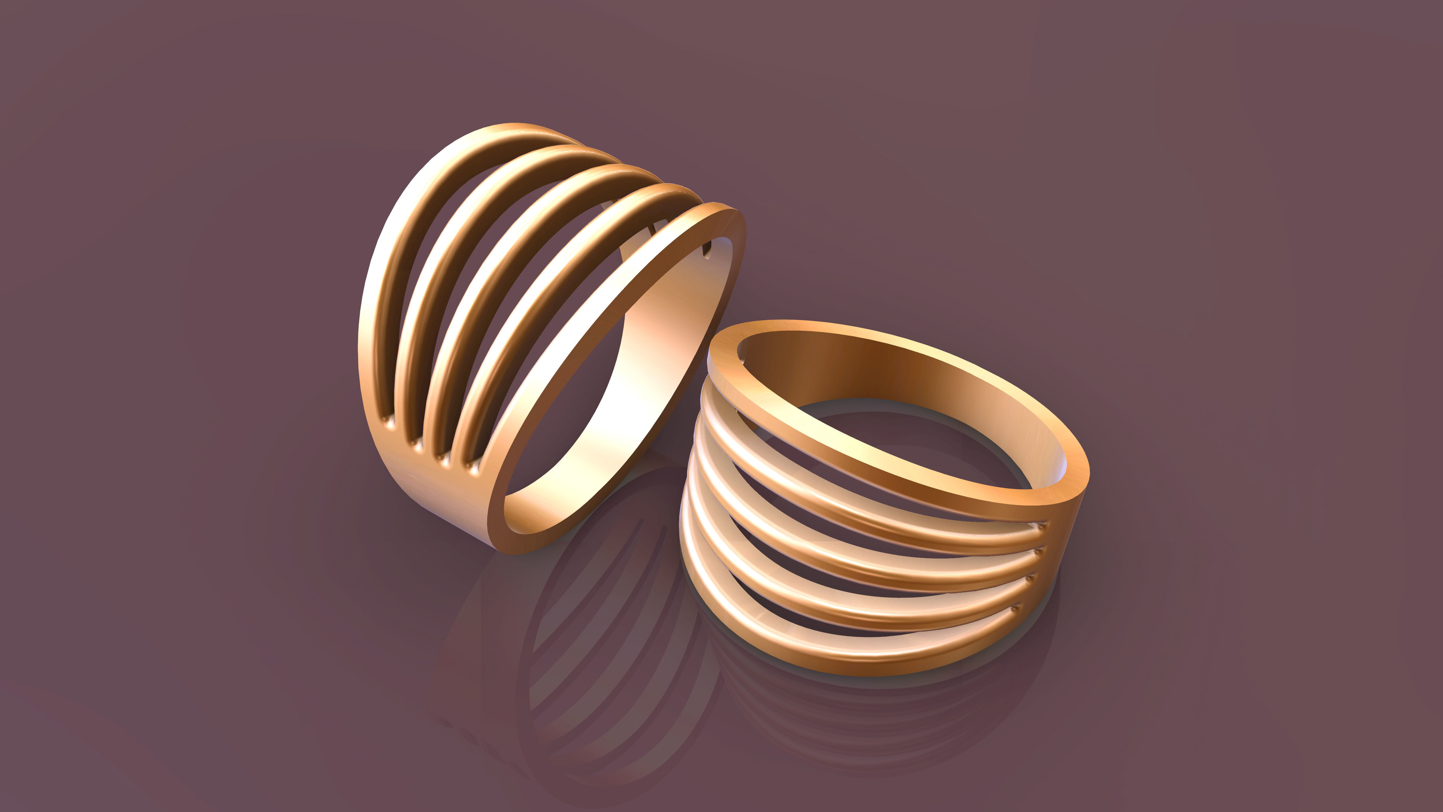 FiveBar Man Rings SIZE US 6 3D print model_1