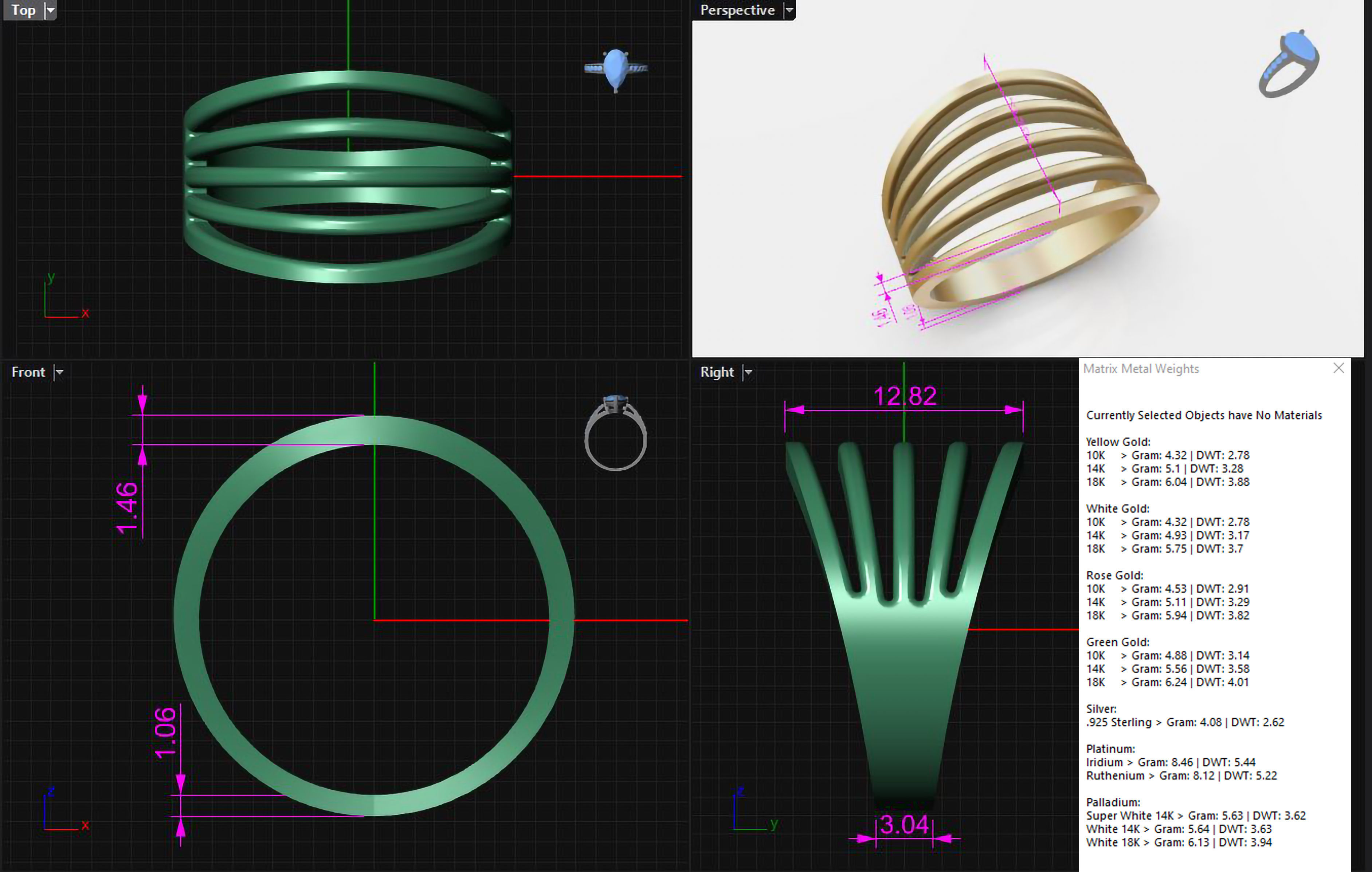 FiveBar Man Rings SIZE US 7 3D print model_5