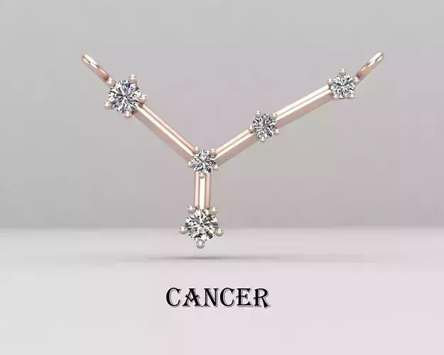 CANCER necklace 65-MP 3D print model