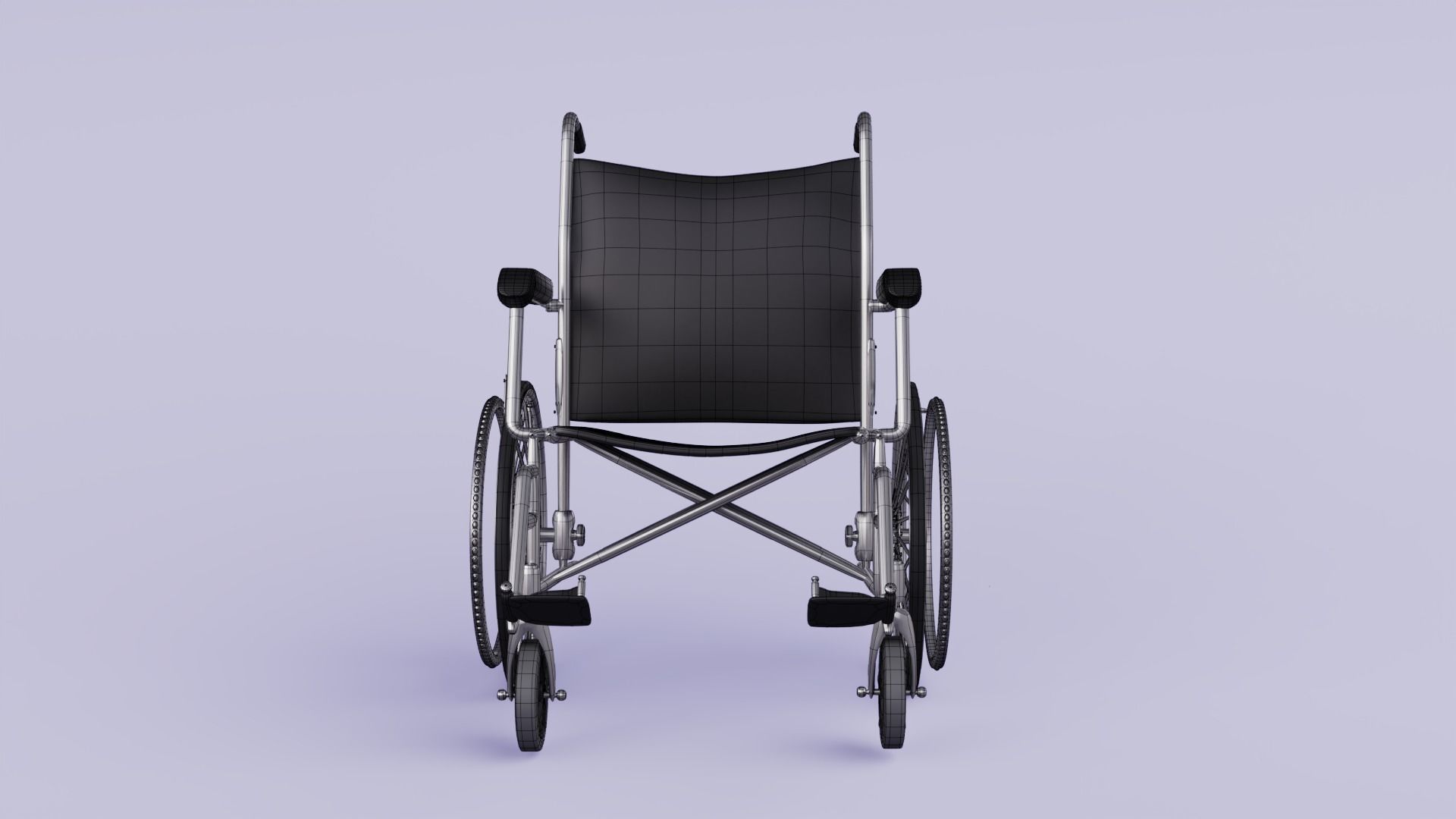 Wheel Chair Model 3D model_1