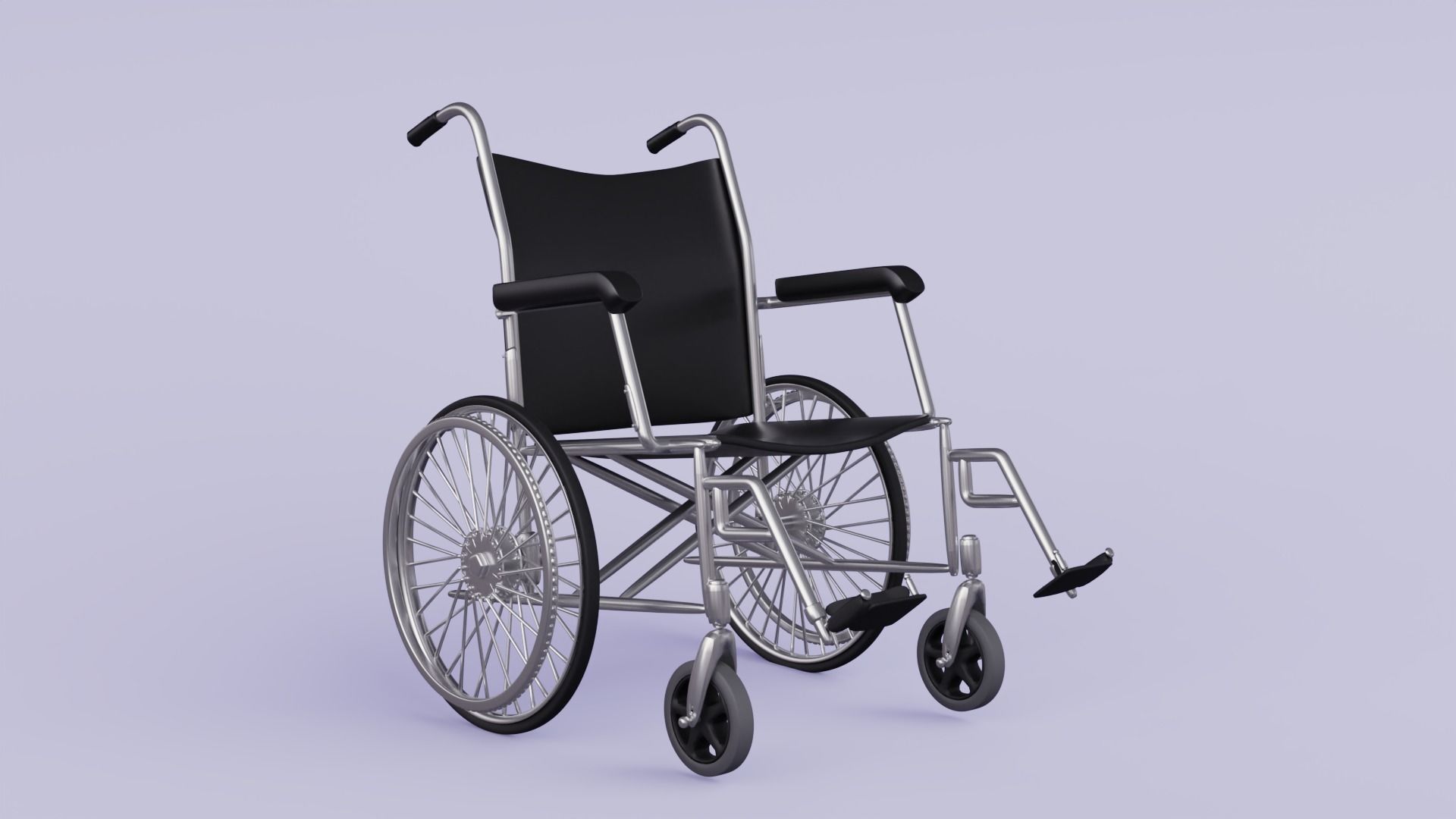Wheel Chair Model 3D model_6