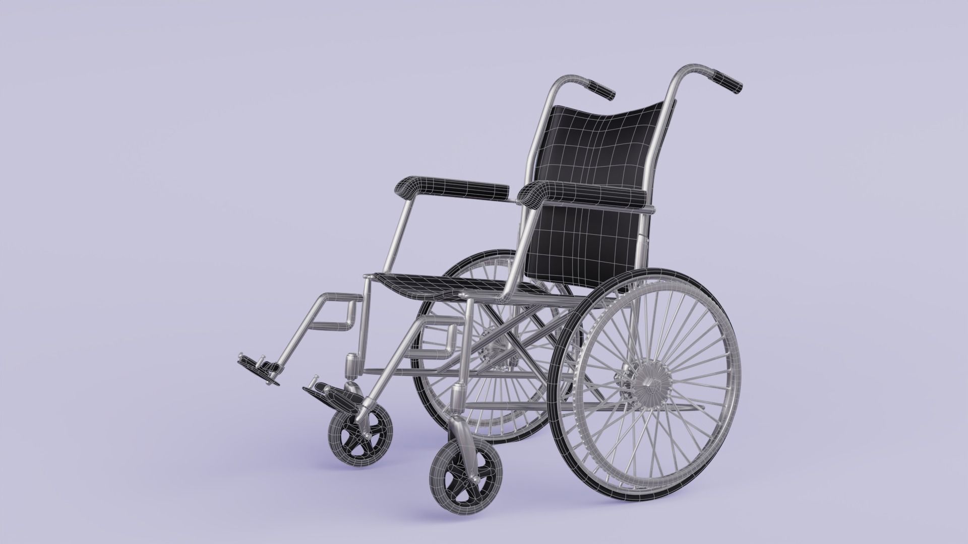 Wheel Chair Model 3D model_8