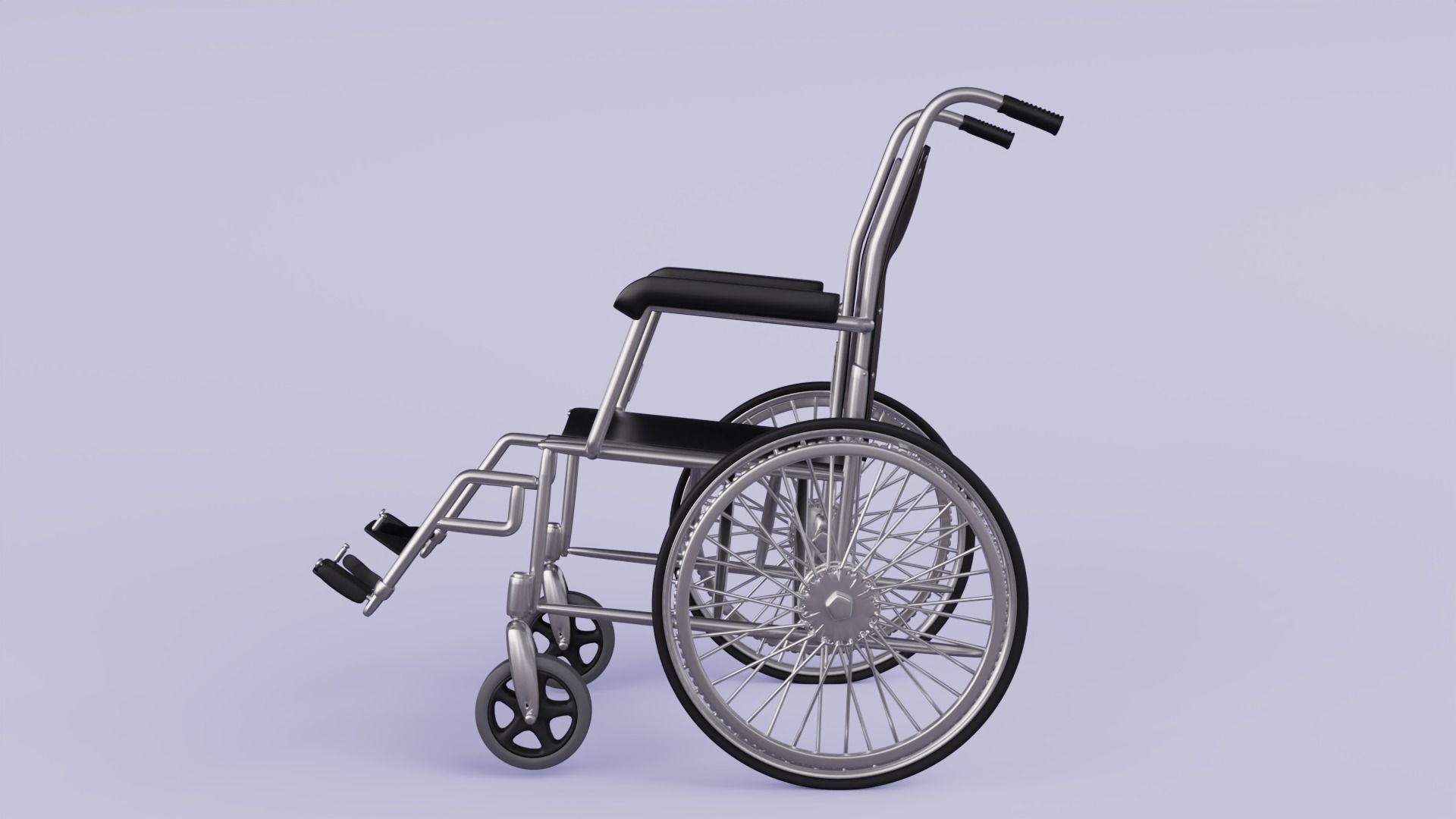 Wheel Chair Model 3D model_3
