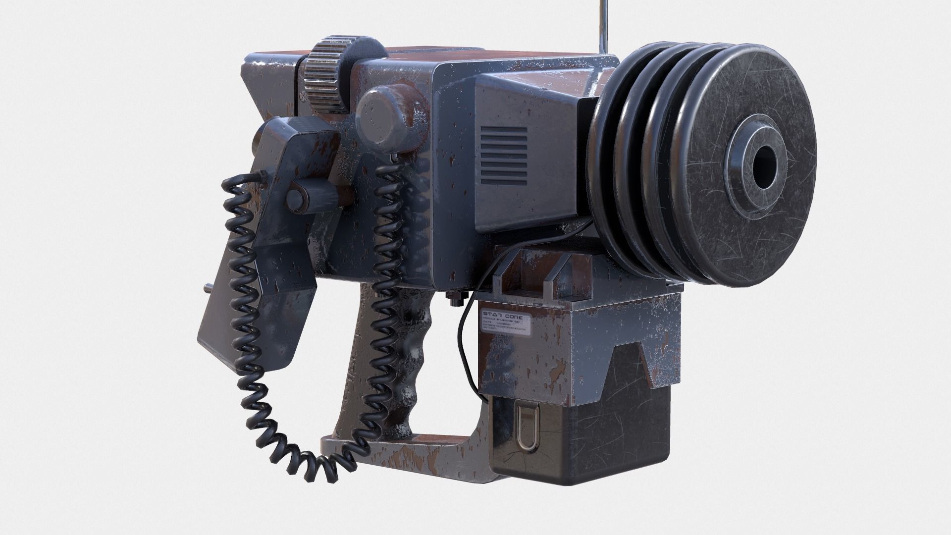 Handheld Sci-Fi Game Ready Sonar Device Low-poly 3D model_3