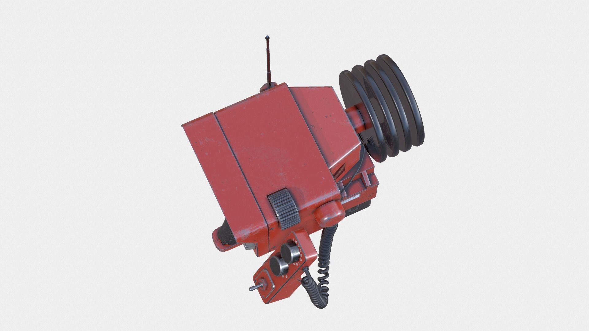 Handheld Sci-Fi Game Ready Sonar Device Low-poly 3D model_13