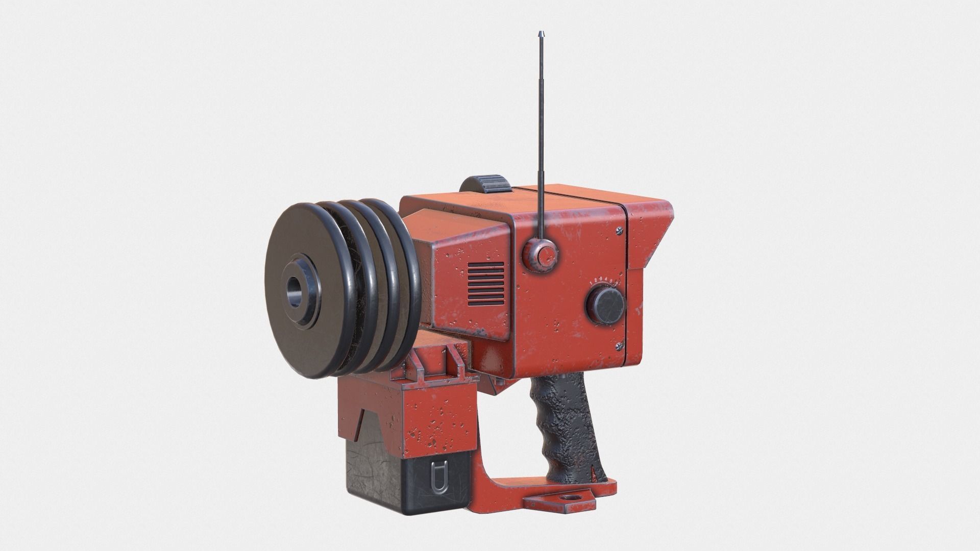 Handheld Sci-Fi Game Ready Sonar Device Low-poly 3D model_10