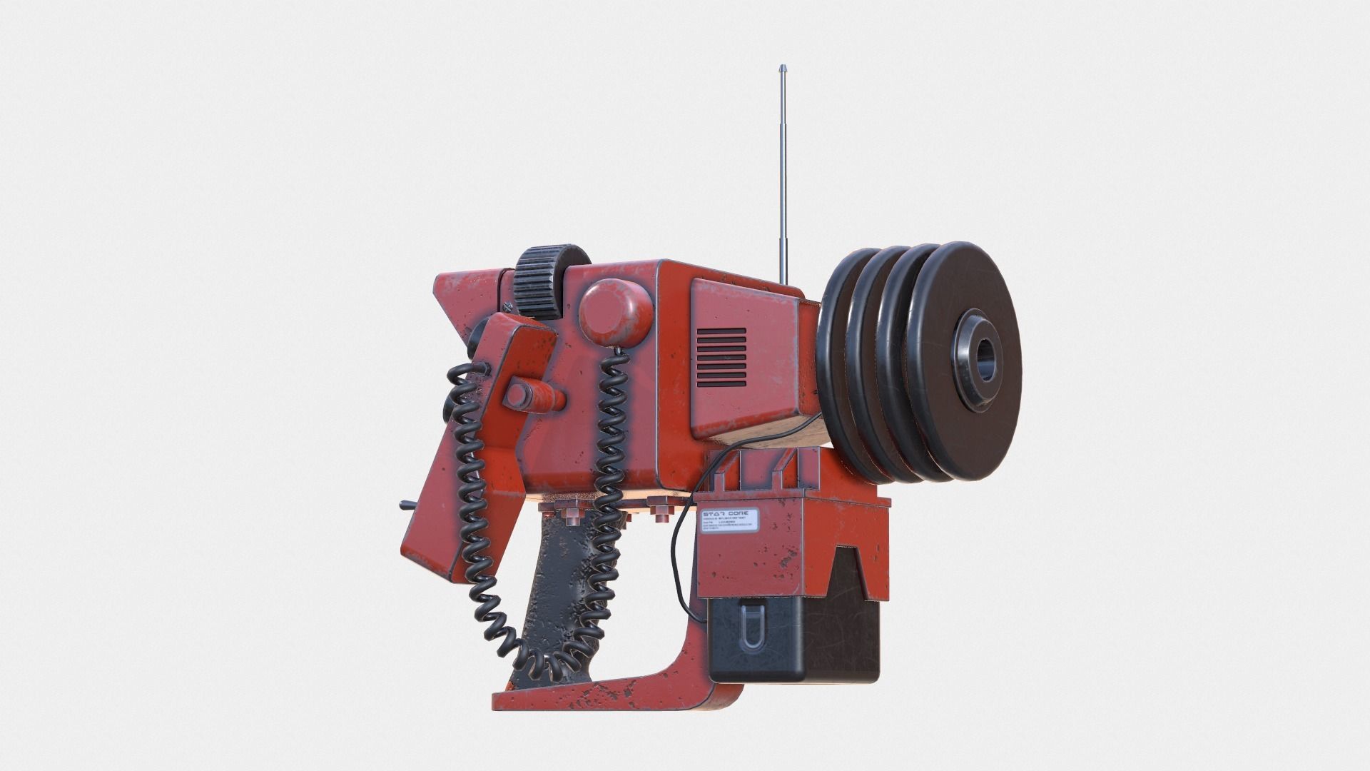 Handheld Sci-Fi Game Ready Sonar Device Low-poly 3D model_11