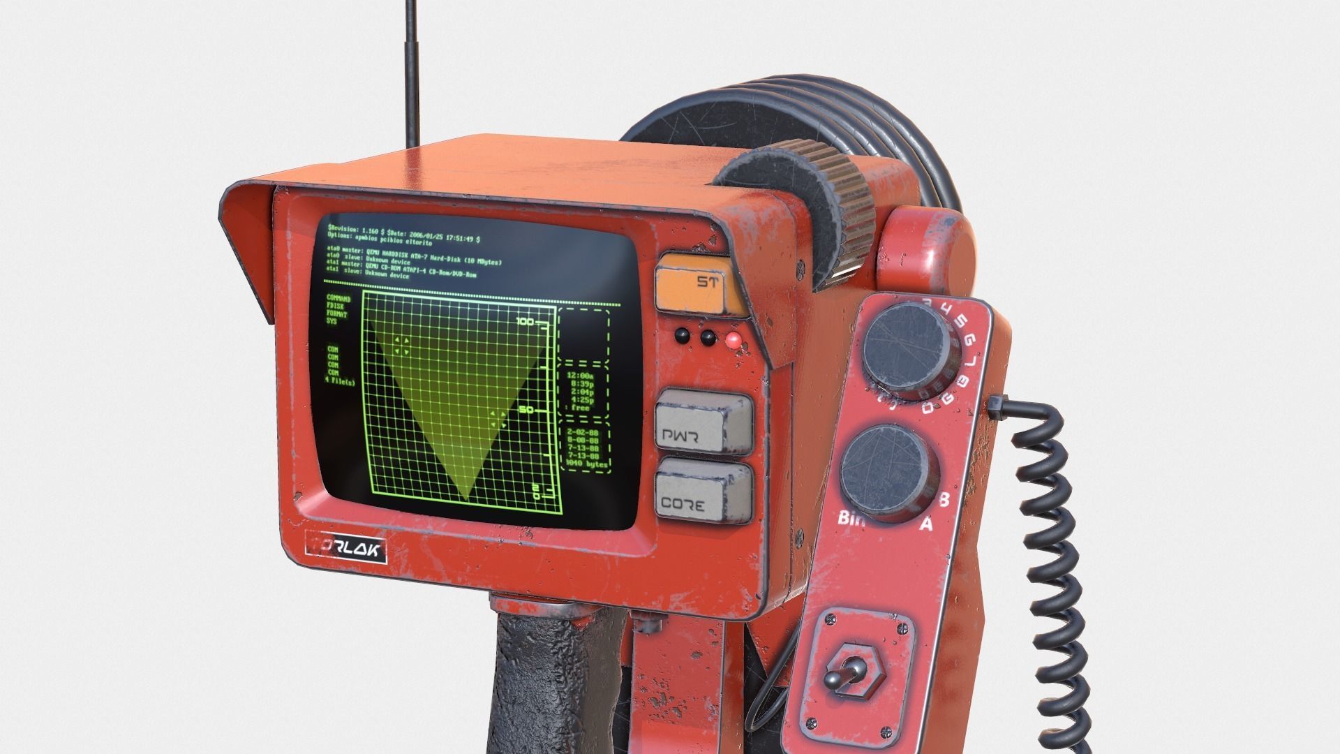 Handheld Sci-Fi Game Ready Sonar Device Low-poly 3D model_14