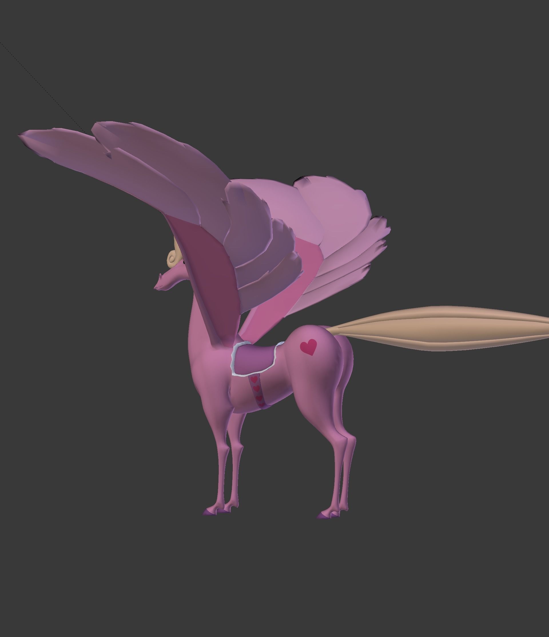 The Pink Pegasus 3D model_40