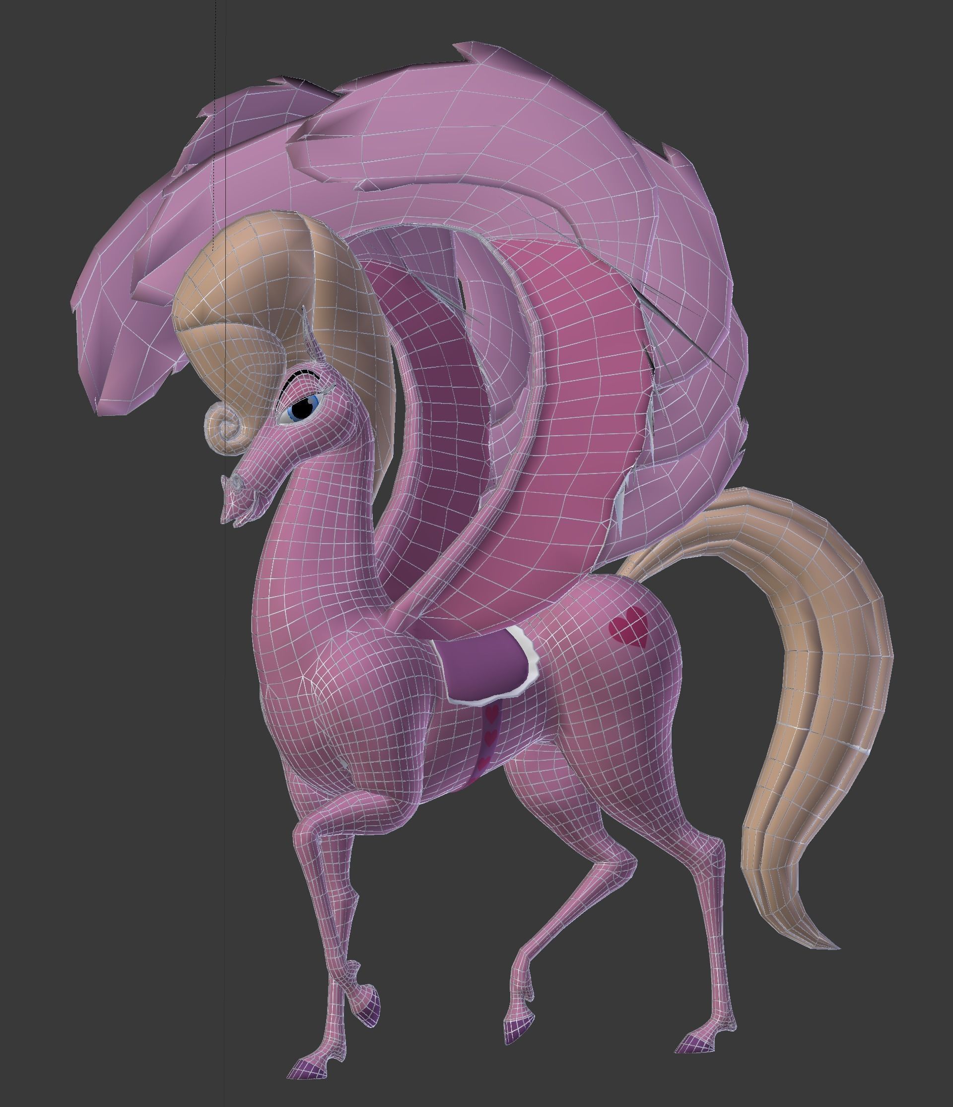 The Pink Pegasus 3D model_2