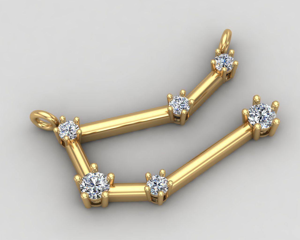 GEMINI necklace 66-MP 3D print model_1