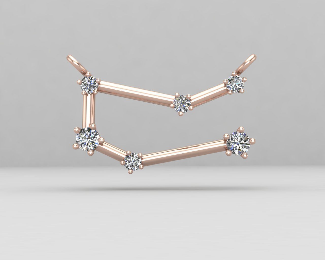 GEMINI necklace 66-MP 3D print model_2