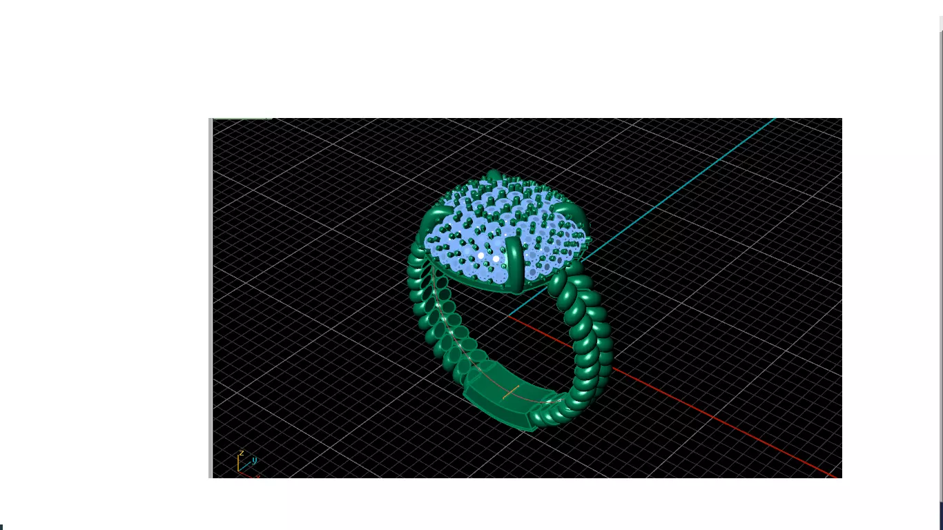 Women ring  3D print model_0