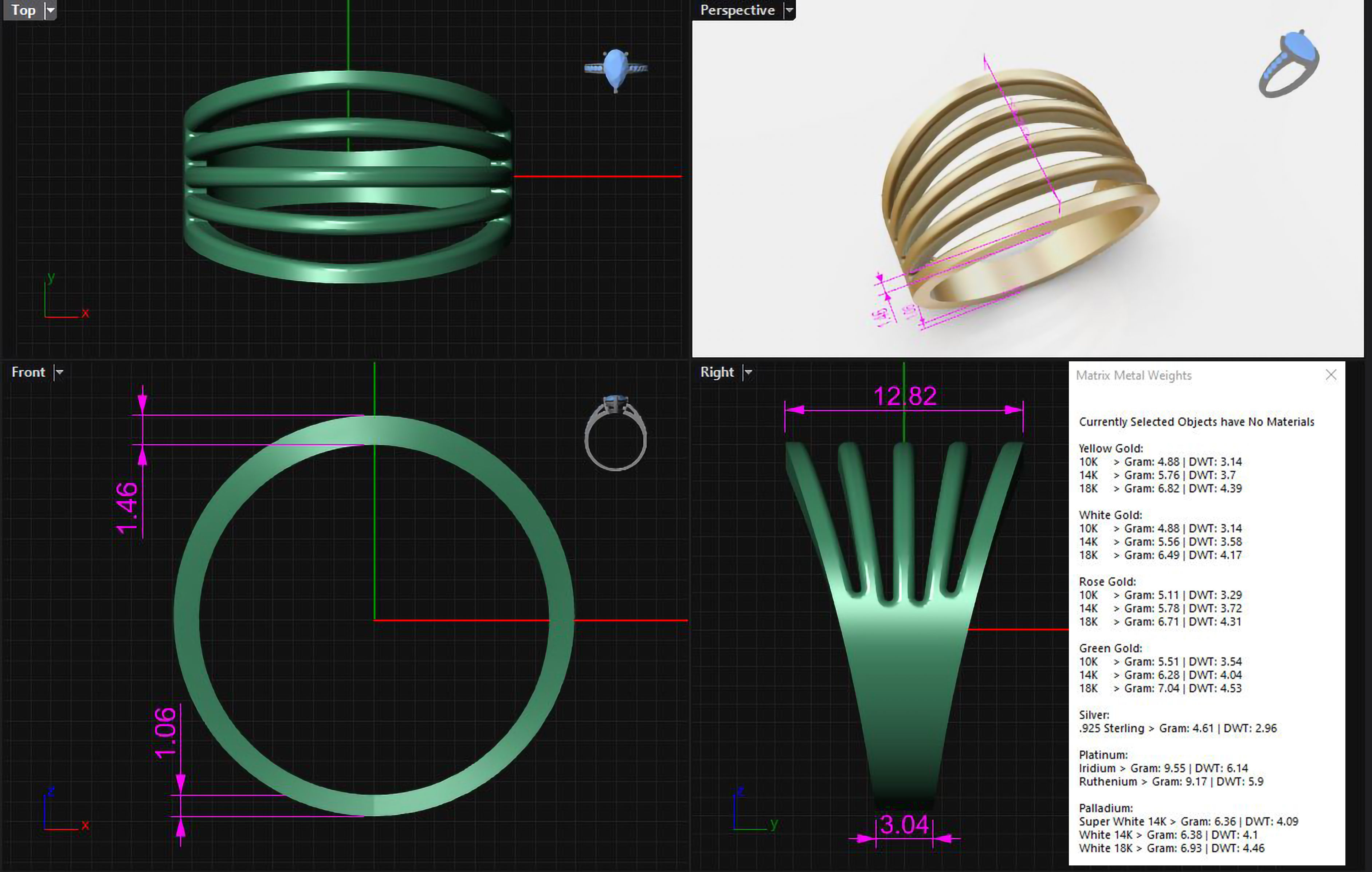 FiveBar Man Rings SIZE US 10 3D print model_5