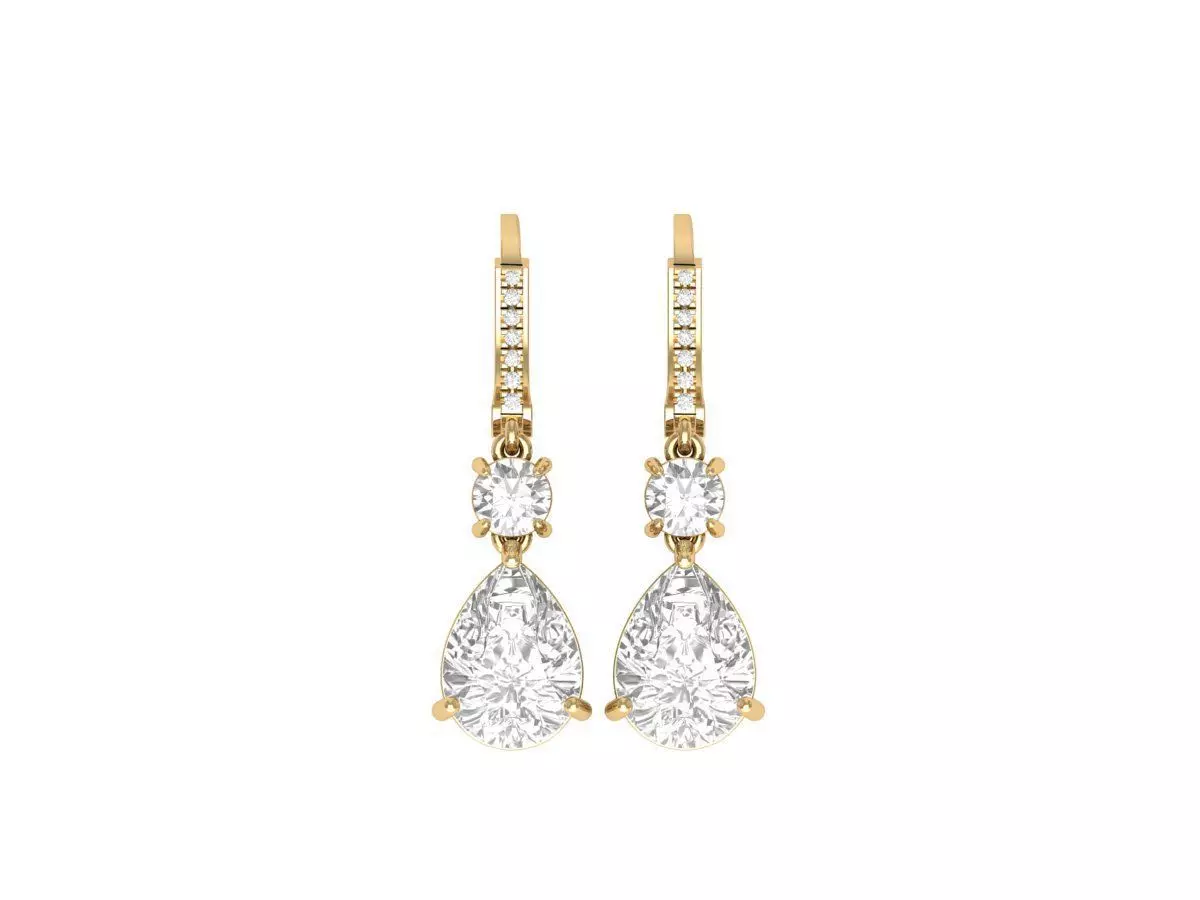 Antiq Pear Earing 3D print model
