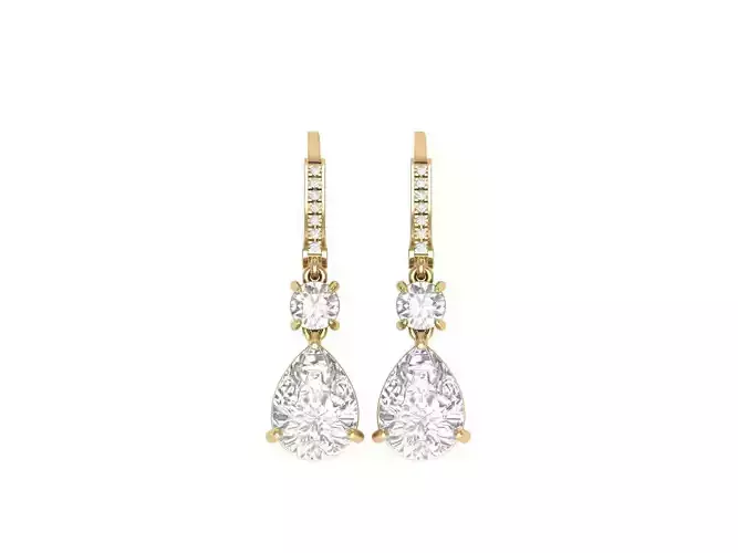 Antiq Pear Earing