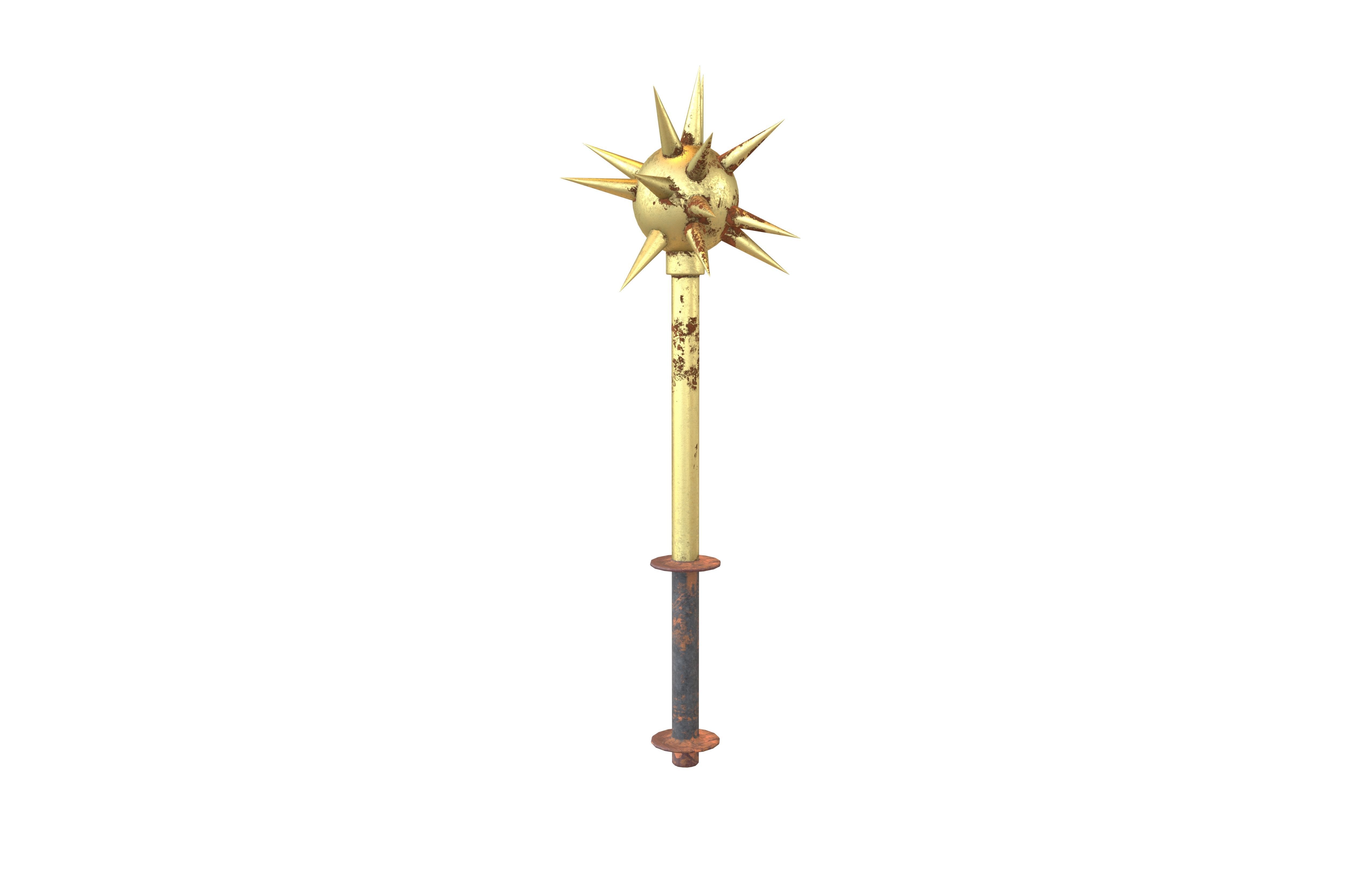 Morning Star Weapon v1 010 Low-poly 3D model_1