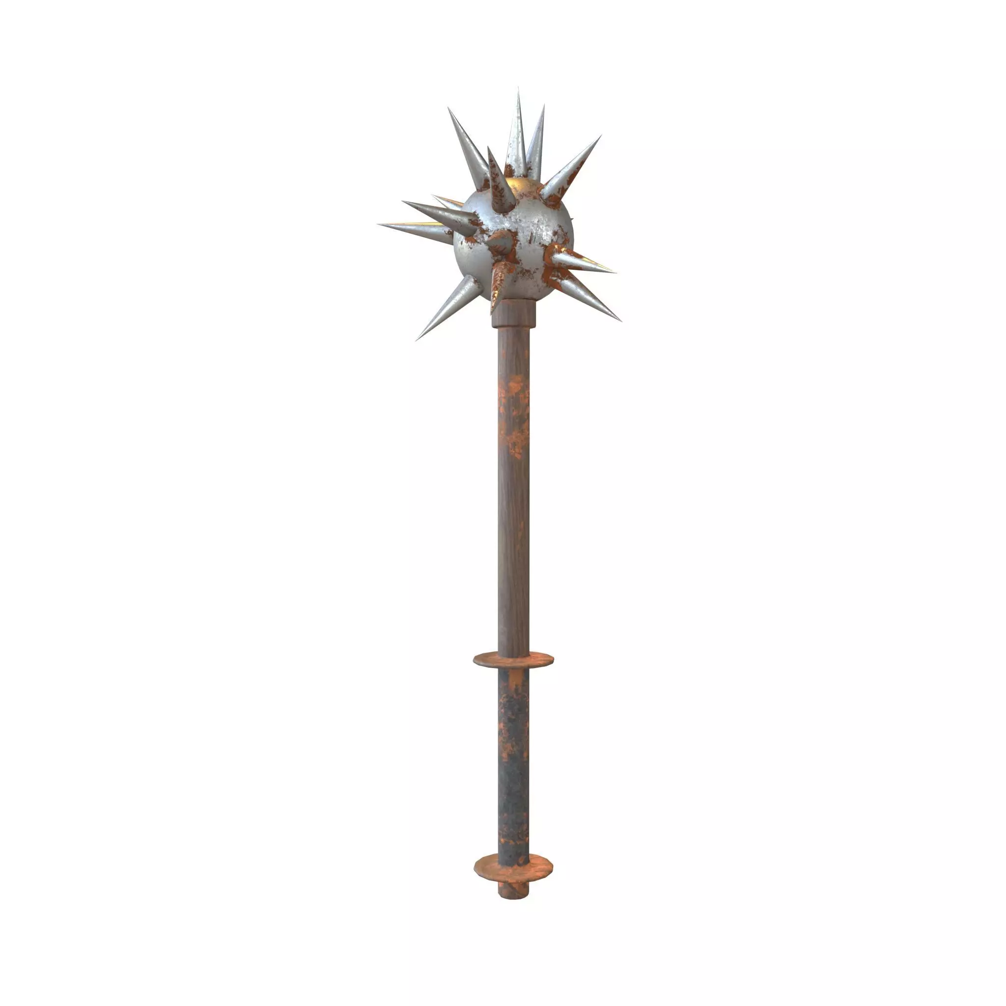 Morning Star Weapon v1 012 Low-poly 3D model_0