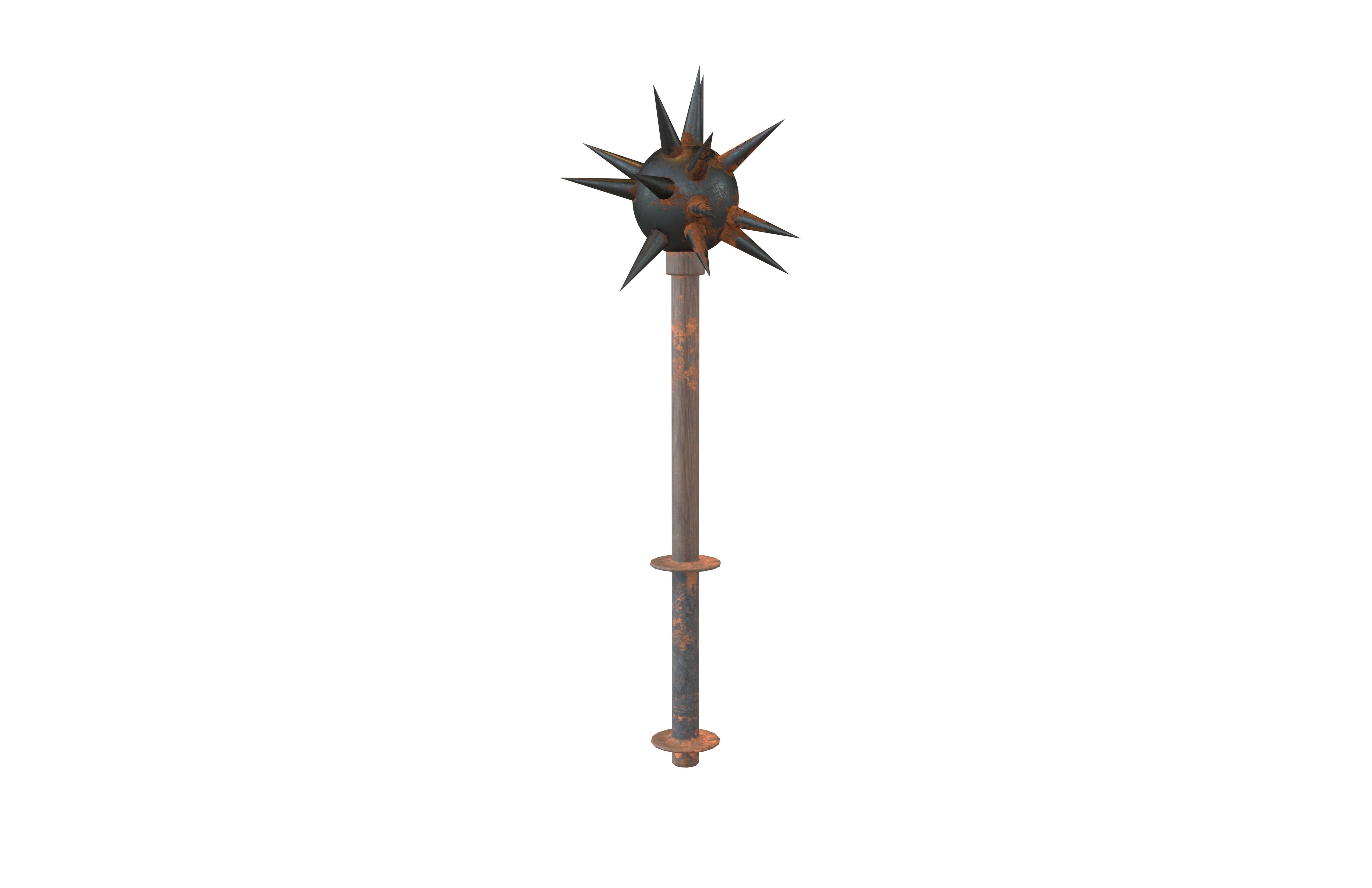 Morning Star Weapon v1 013 Low-poly 3D model_1