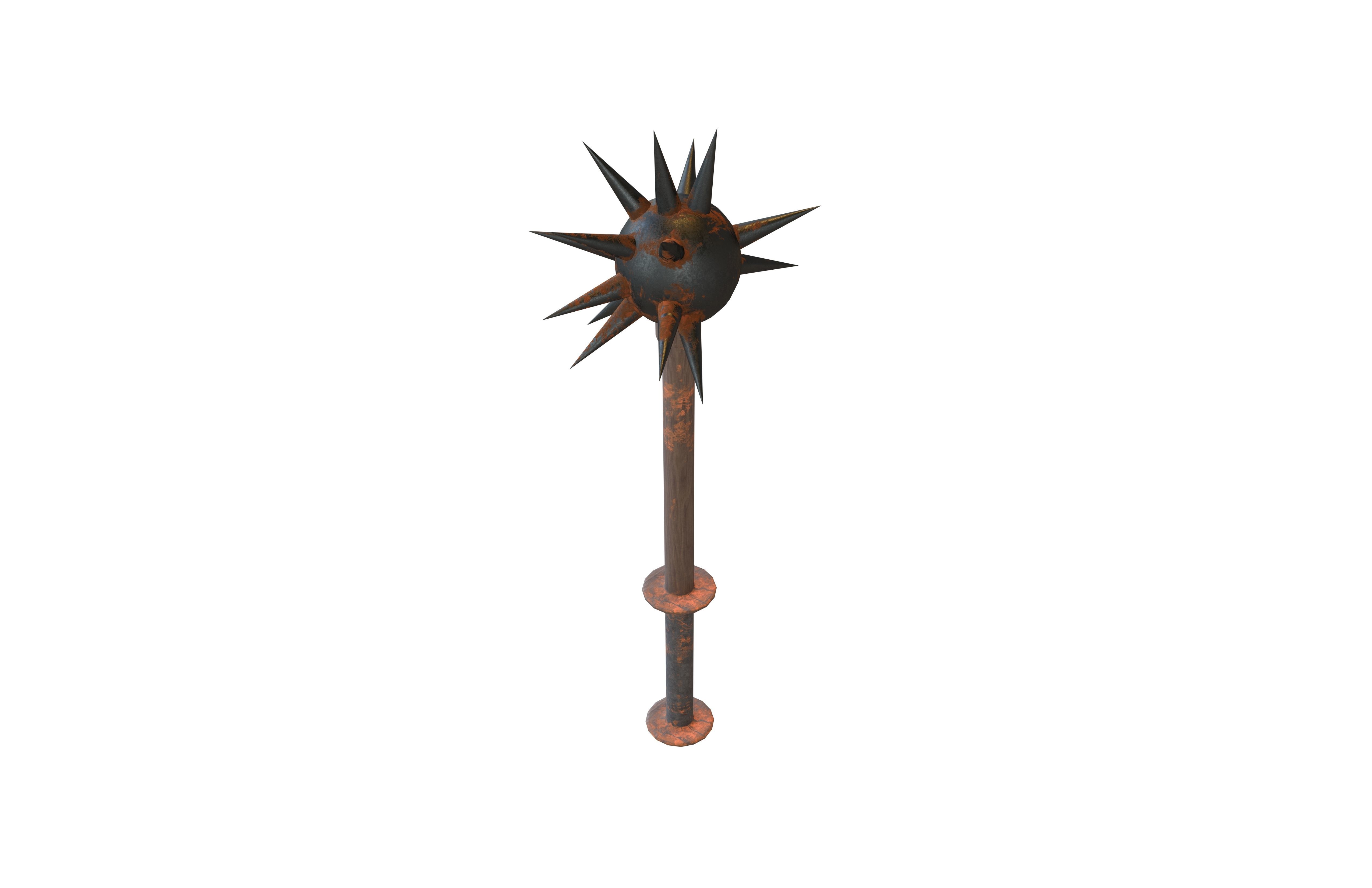 Morning Star Weapon v1 013 Low-poly 3D model_2