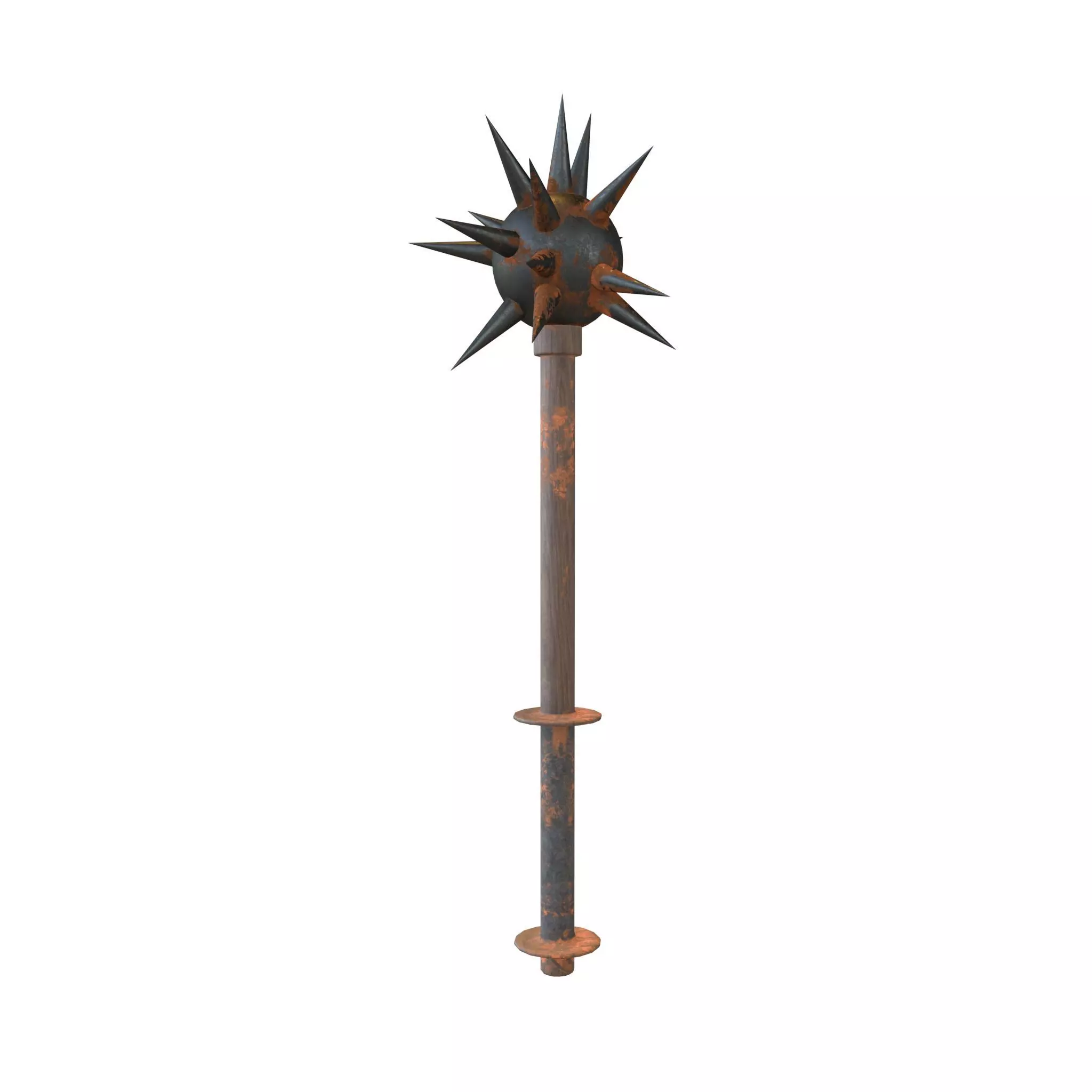 Morning Star Weapon v1 013 Low-poly 3D model_0