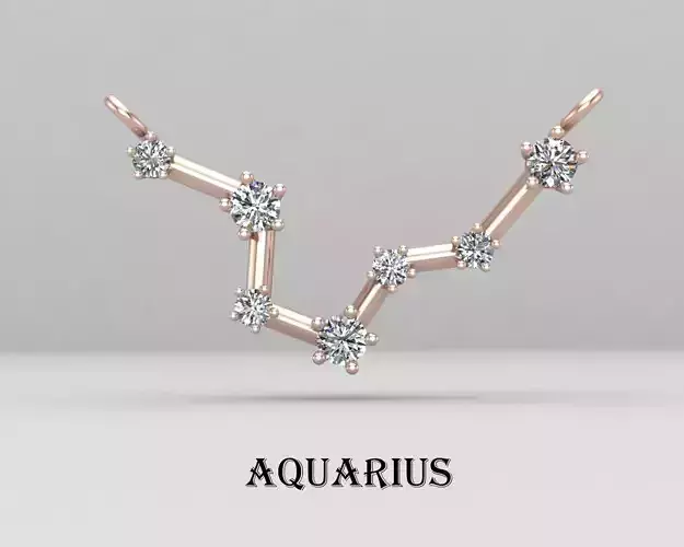 AQUARIUS necklace 67-MP 3D print model