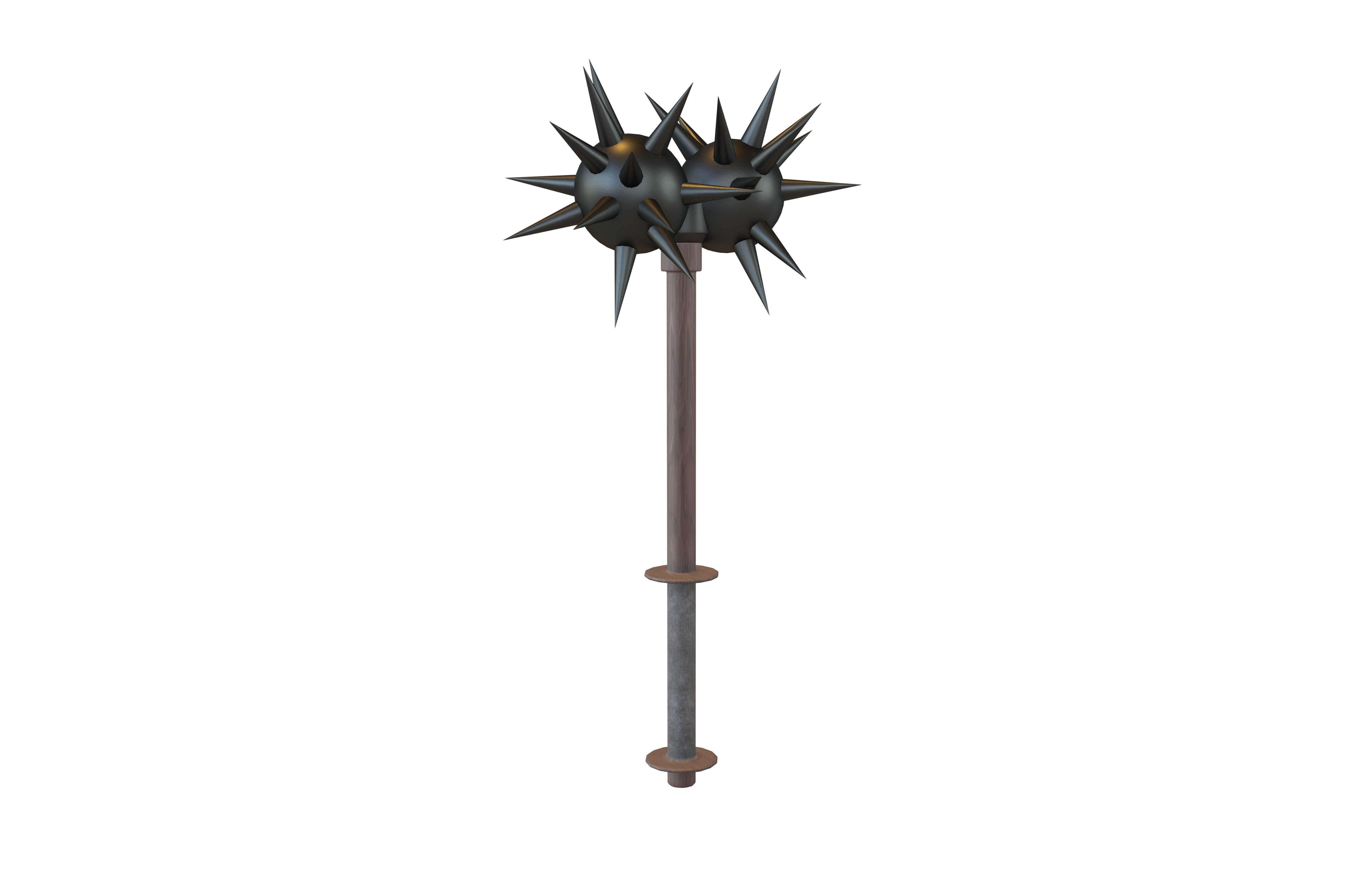 Morning Star Weapon v2 006 Low-poly 3D model_1