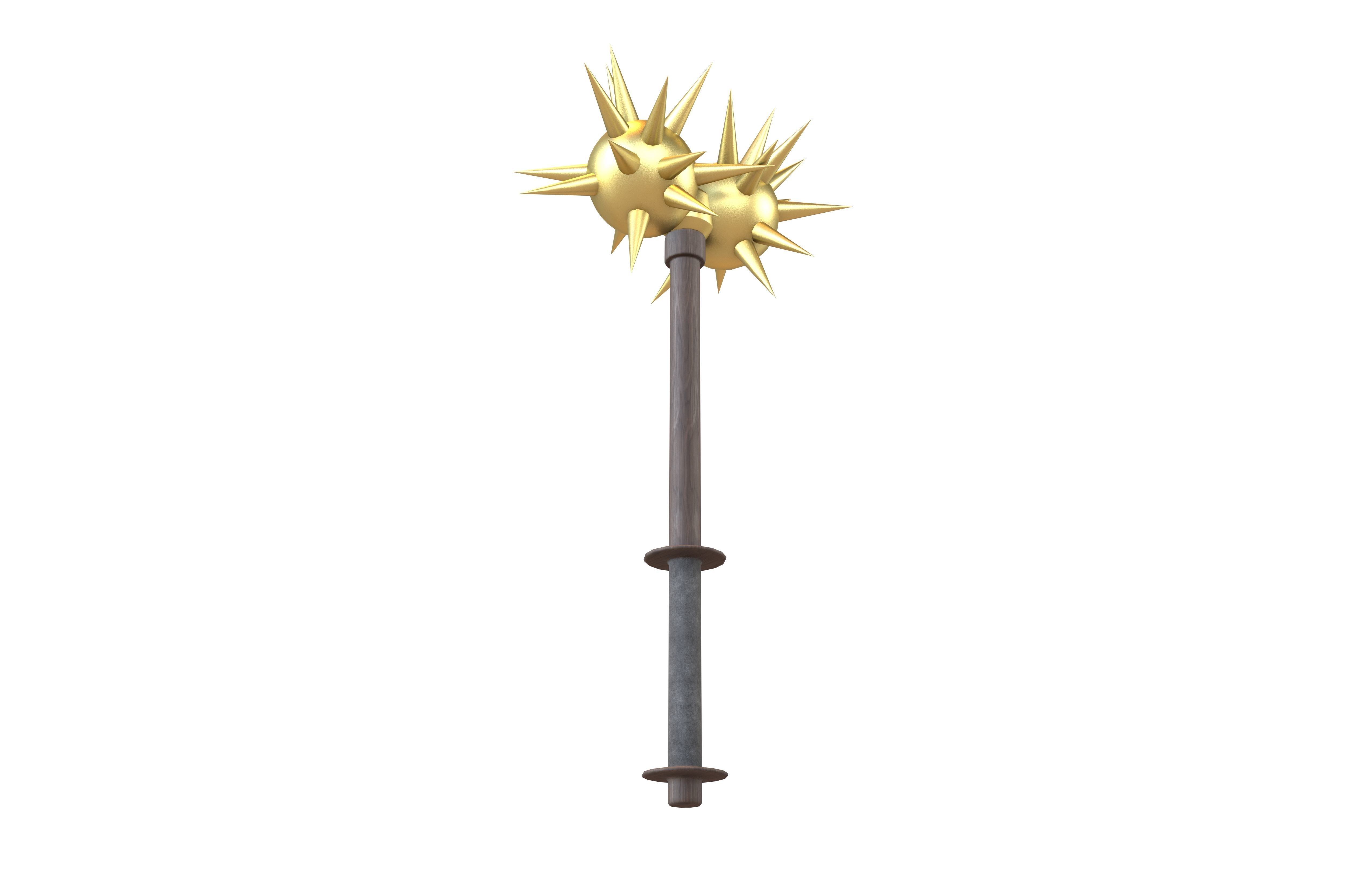 Morning Star Weapon v2 007 Low-poly 3D model_1