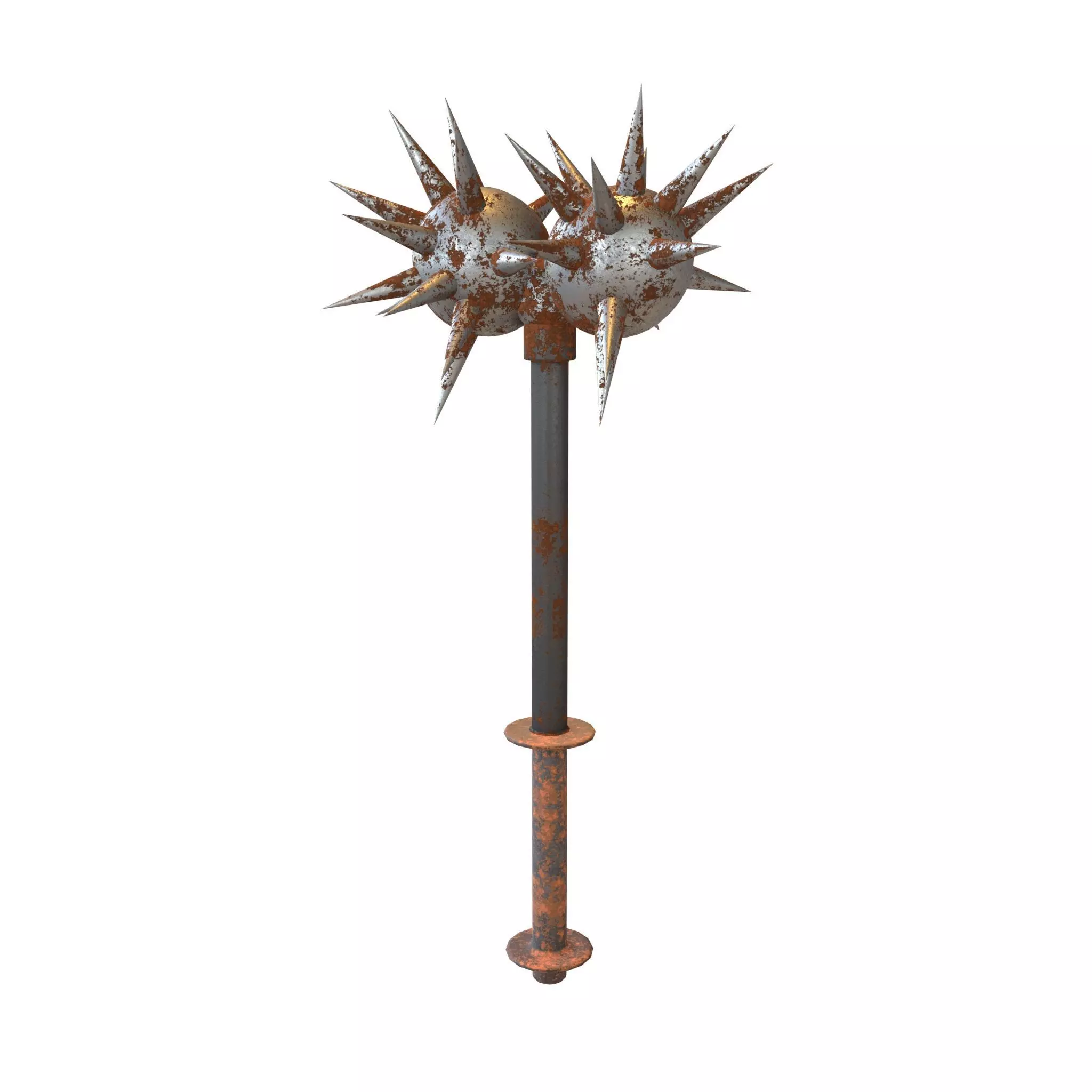 Morning Star Weapon v2 008 Low-poly 3D model_0