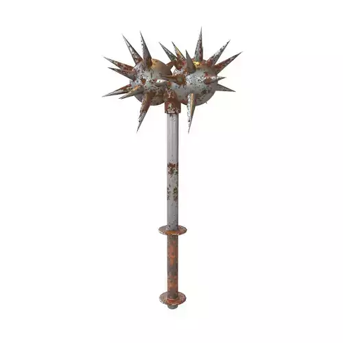 Morning Star Weapon v2 011 Low-poly 3D model