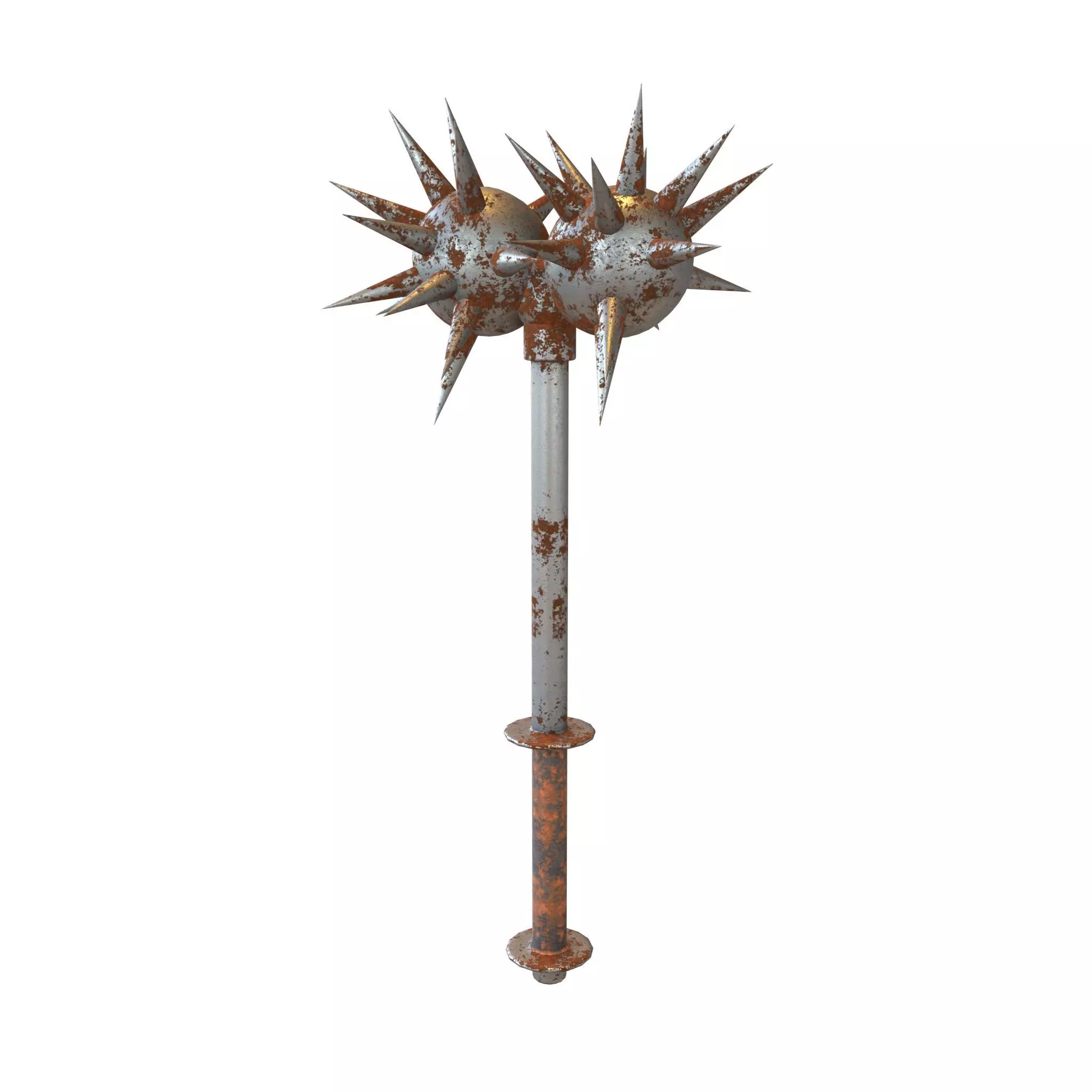 Morning Star Weapon v2 011 Low-poly 3D model_0