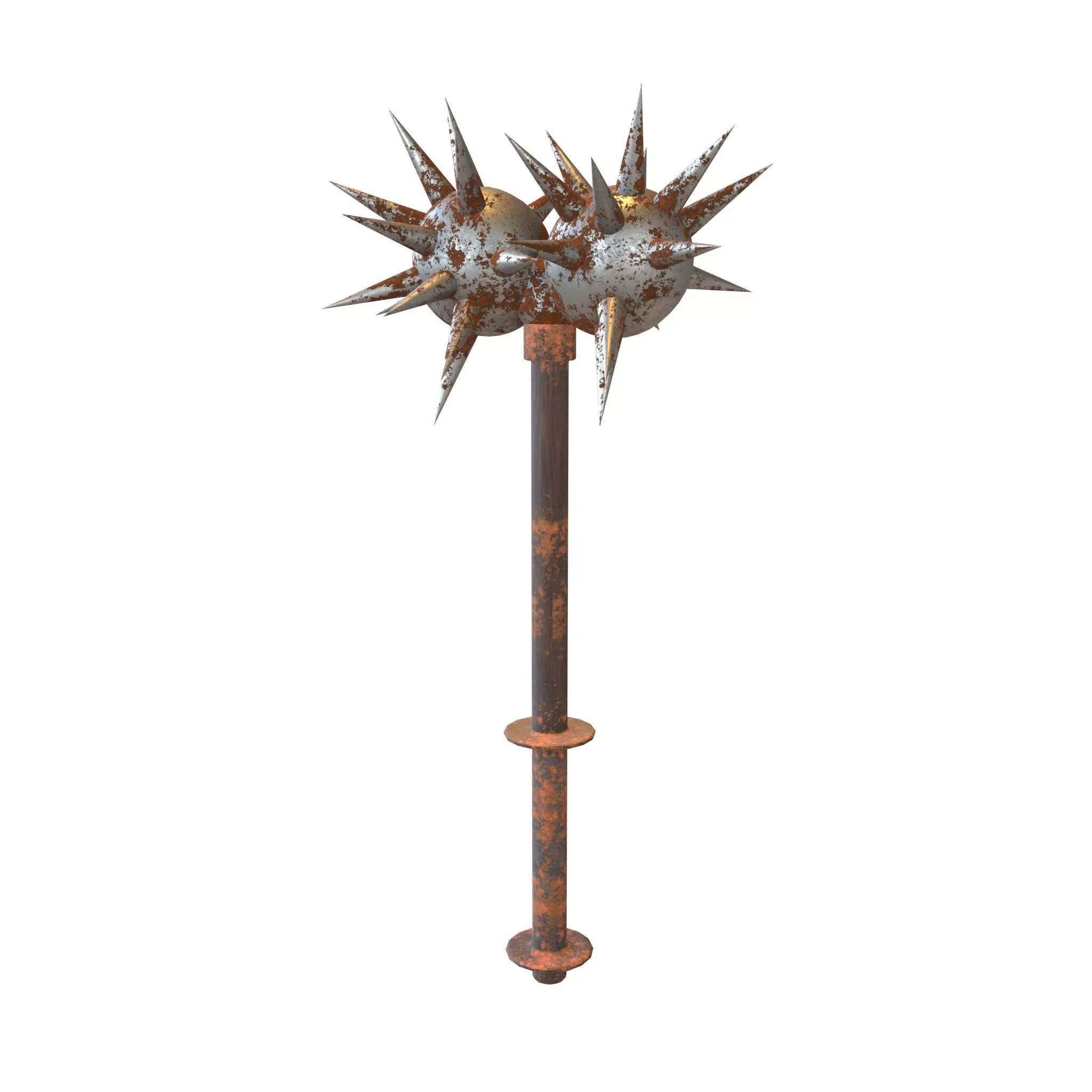 Morning Star Weapon v2 012 Low-poly 3D model_0