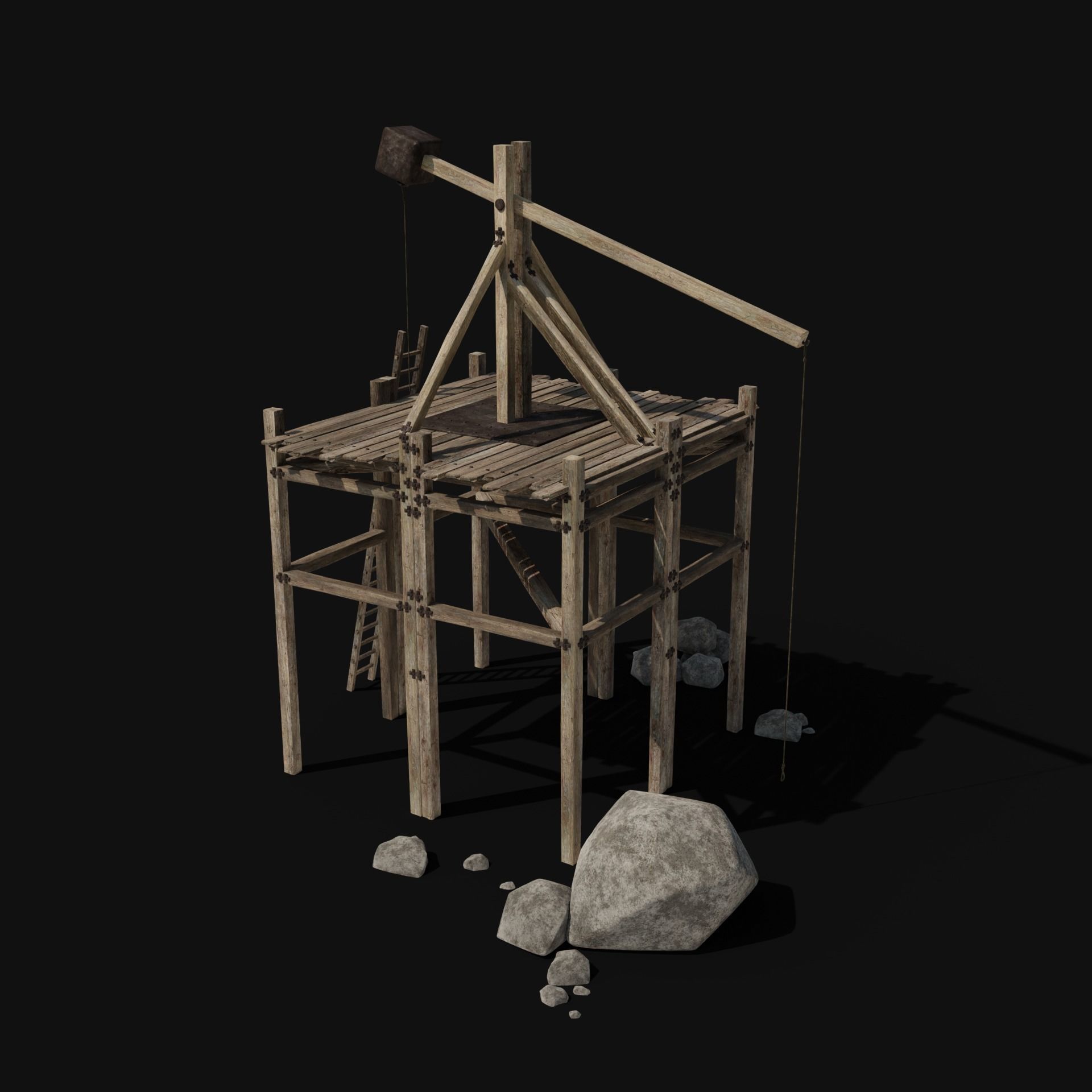 QUARRY MINE MACHINES CONSTRUCTION TOOL MACHINERY COLLECTION Low-poly 3D model_18