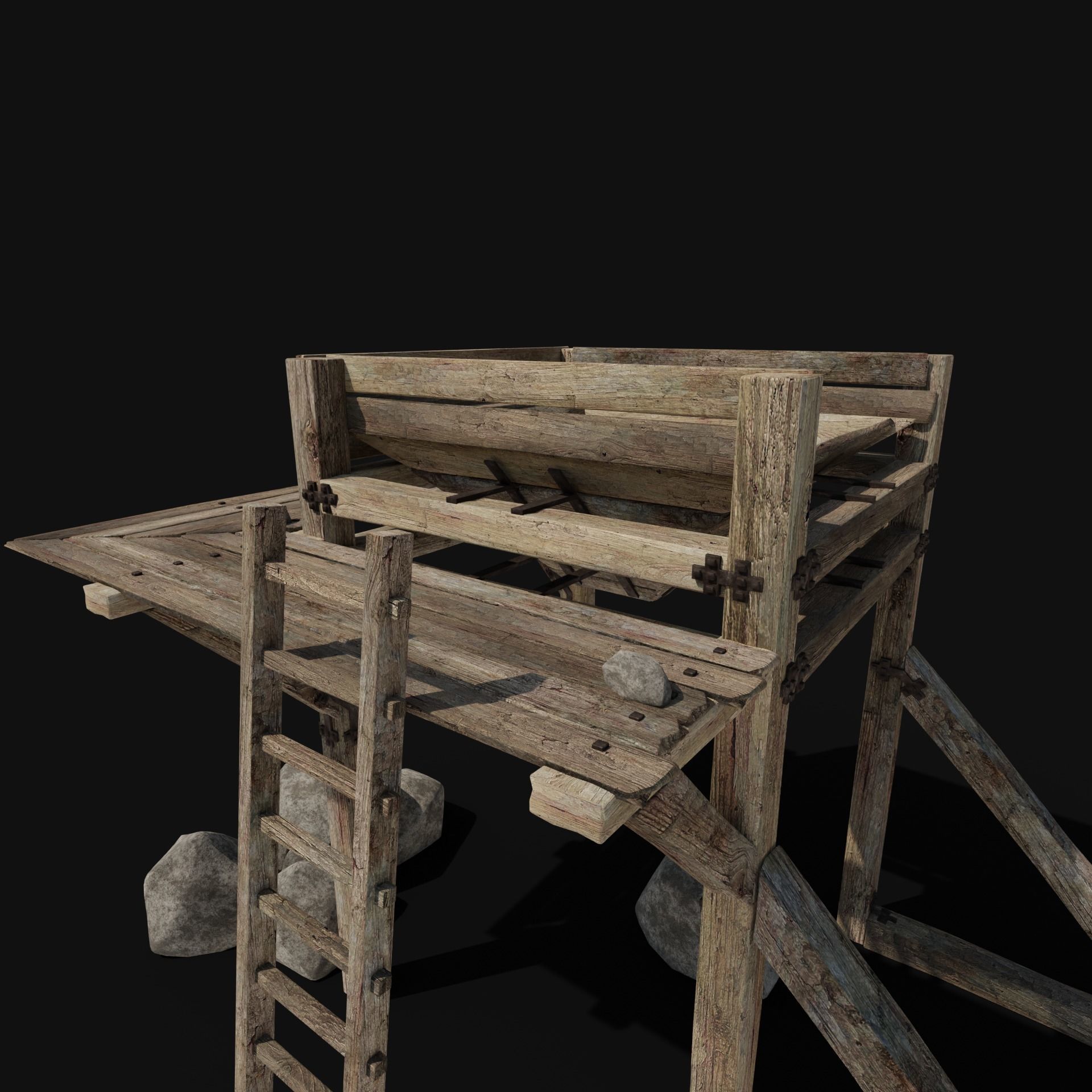 QUARRY MINE MACHINES CONSTRUCTION TOOL MACHINERY COLLECTION Low-poly 3D model_26