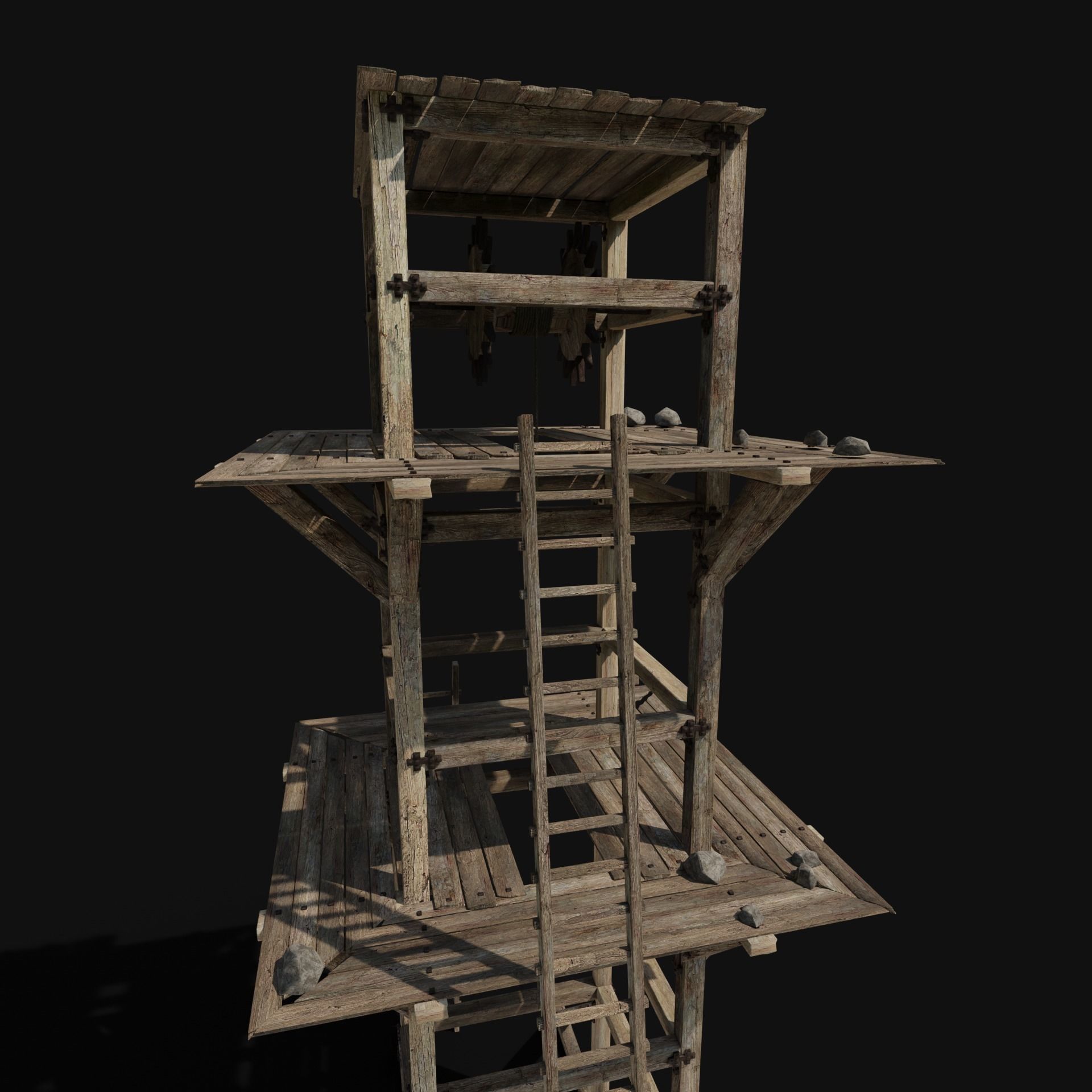 QUARRY MINE MACHINES CONSTRUCTION TOOL MACHINERY COLLECTION Low-poly 3D model_30