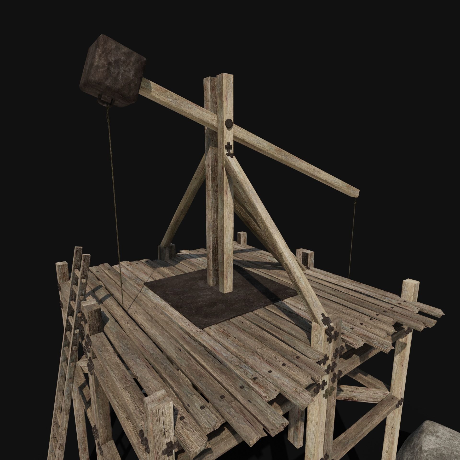 QUARRY MINE MACHINES CONSTRUCTION TOOL MACHINERY COLLECTION Low-poly 3D model_34