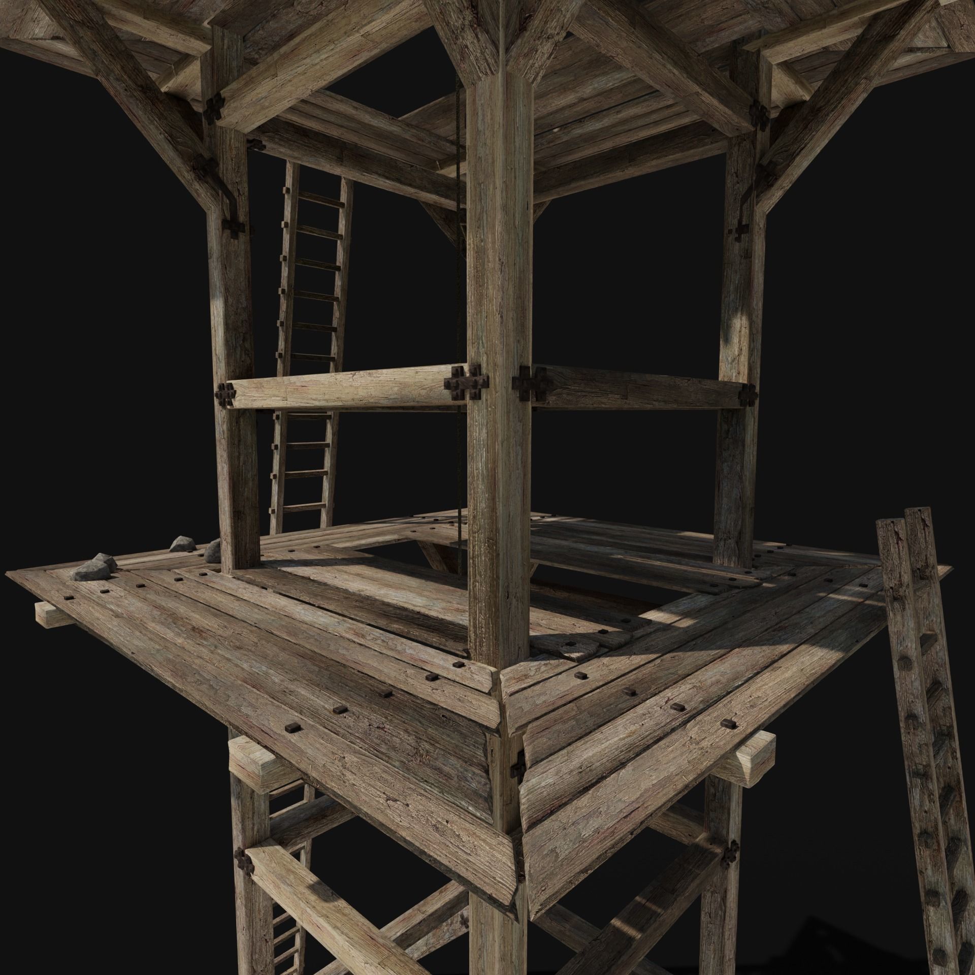 QUARRY MINE MACHINES CONSTRUCTION TOOL MACHINERY COLLECTION Low-poly 3D model_29