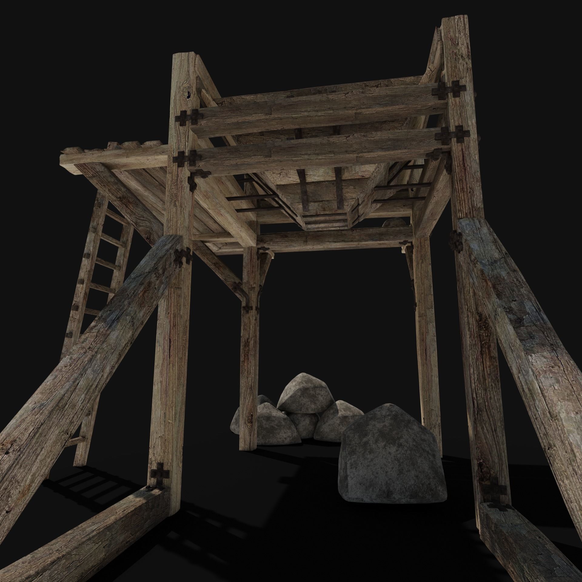 QUARRY MINE MACHINES CONSTRUCTION TOOL MACHINERY COLLECTION Low-poly 3D model_27