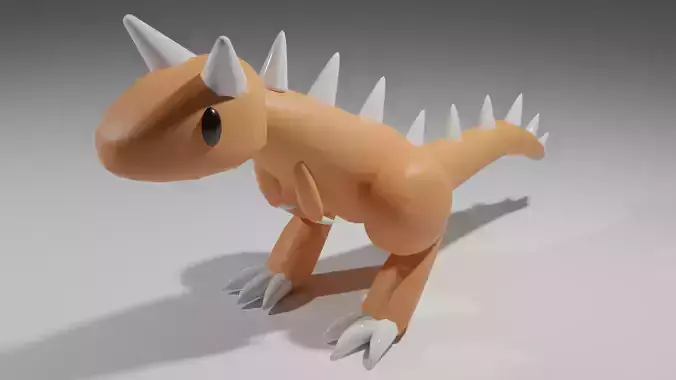 carnotaurus cute 3D model 3D model