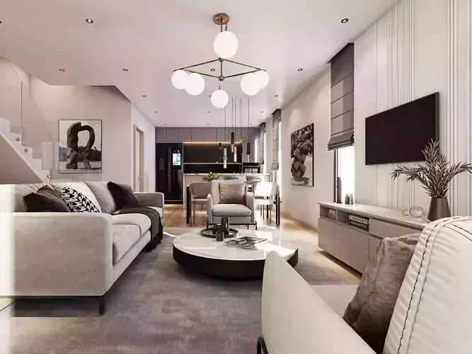 Interior scene living room