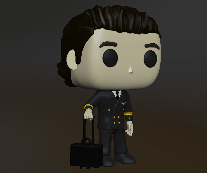 Funko piloto  3D print model_2