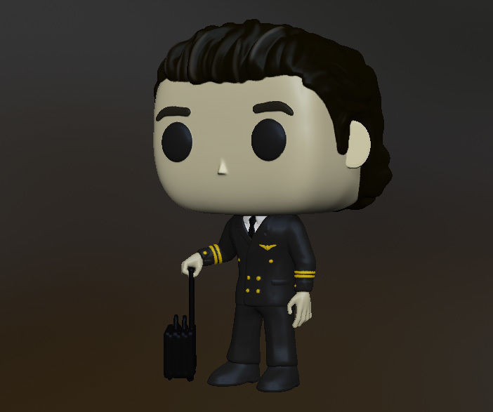 Funko piloto  3D print model_1