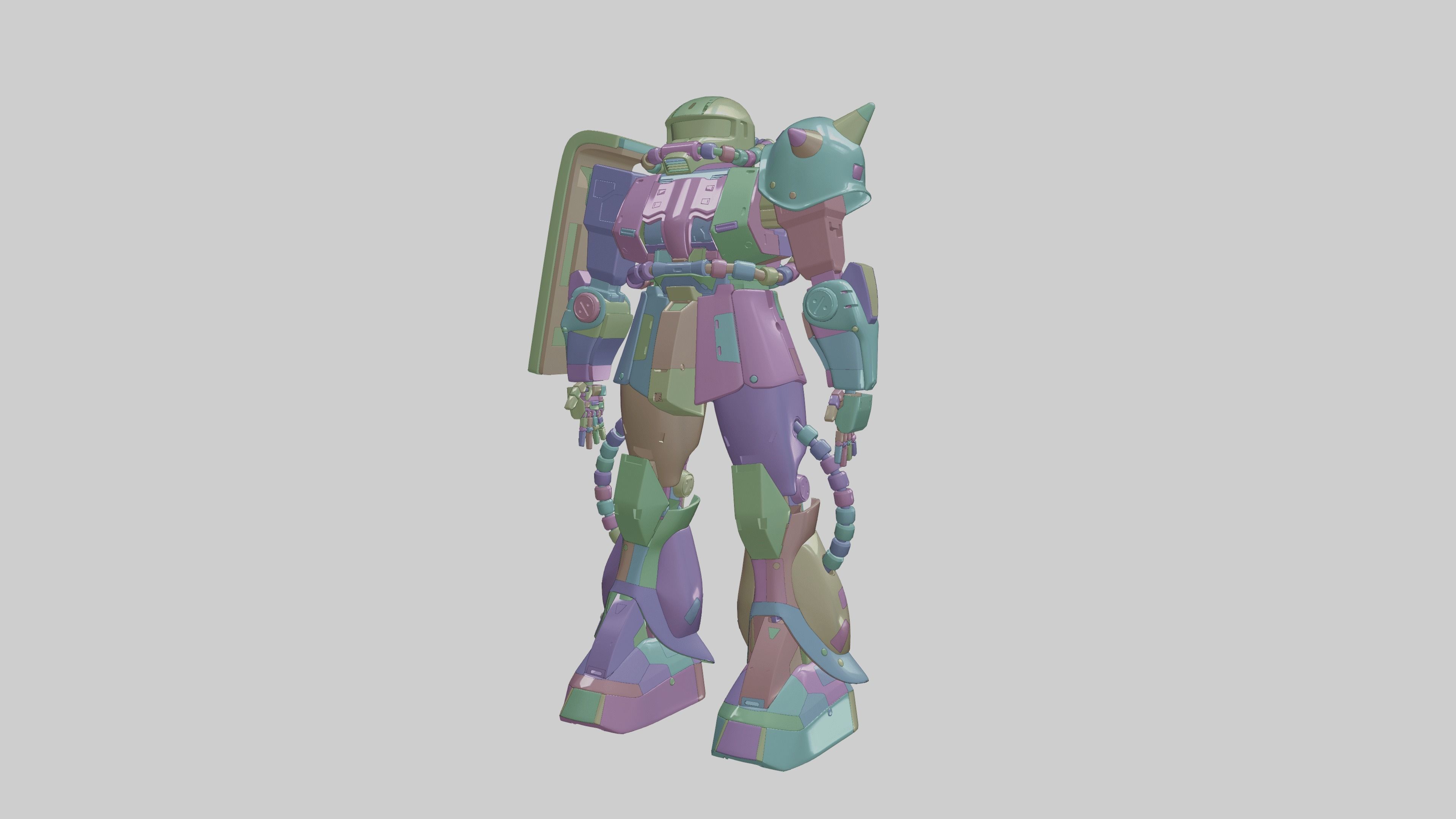 MS-06F Zaku Mobile Suit UC 0079 3D model_7