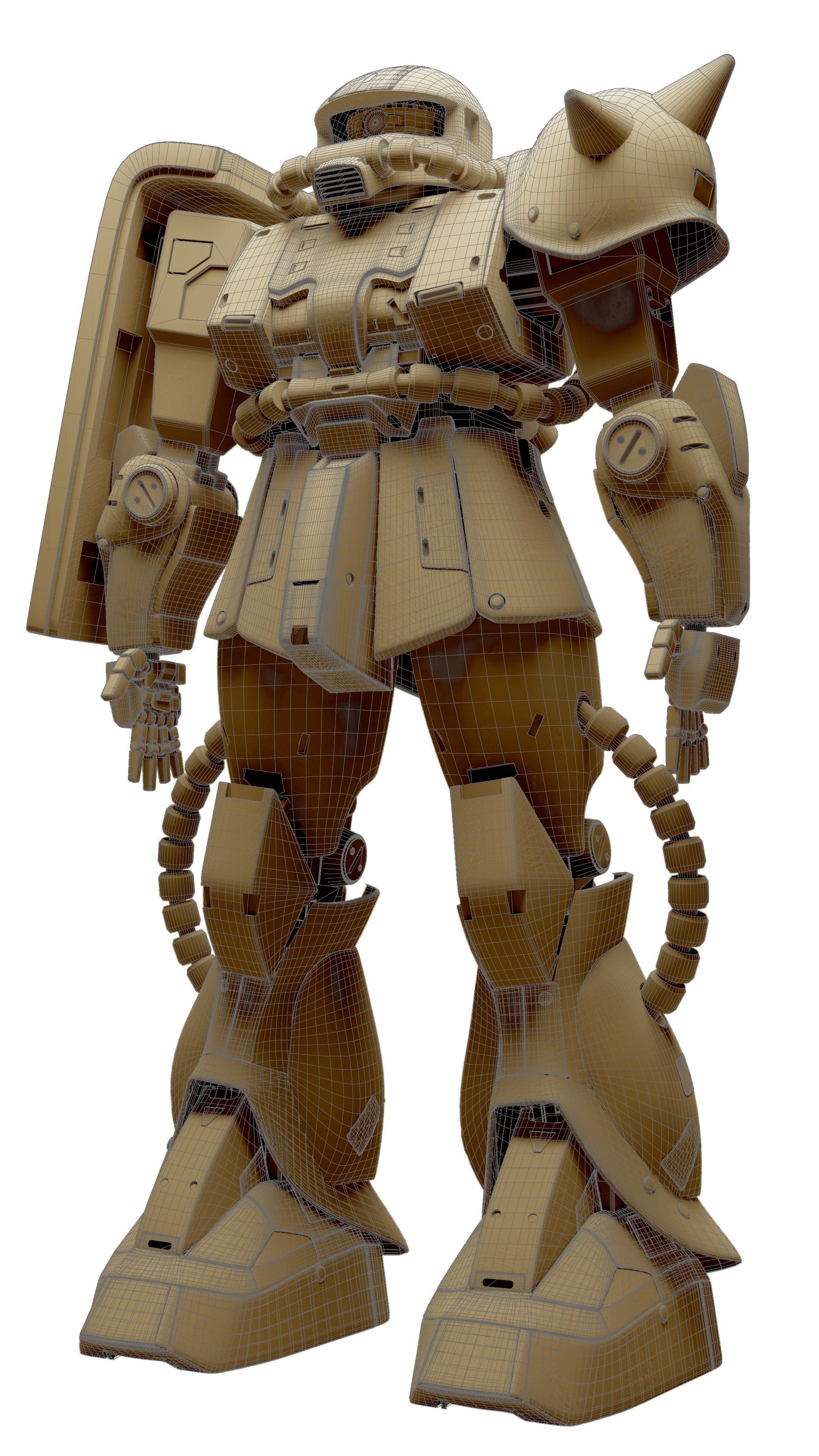 MS-06F Zaku Mobile Suit UC 0079 3D model_9