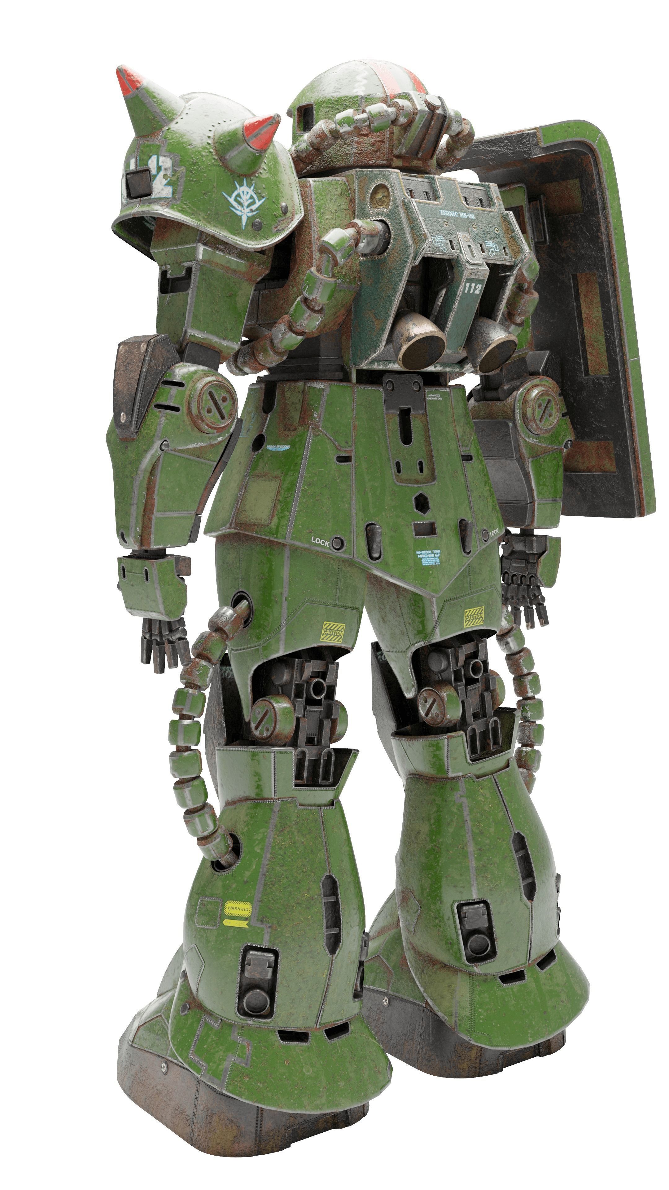 MS-06F Zaku Mobile Suit UC 0079 3D model_3
