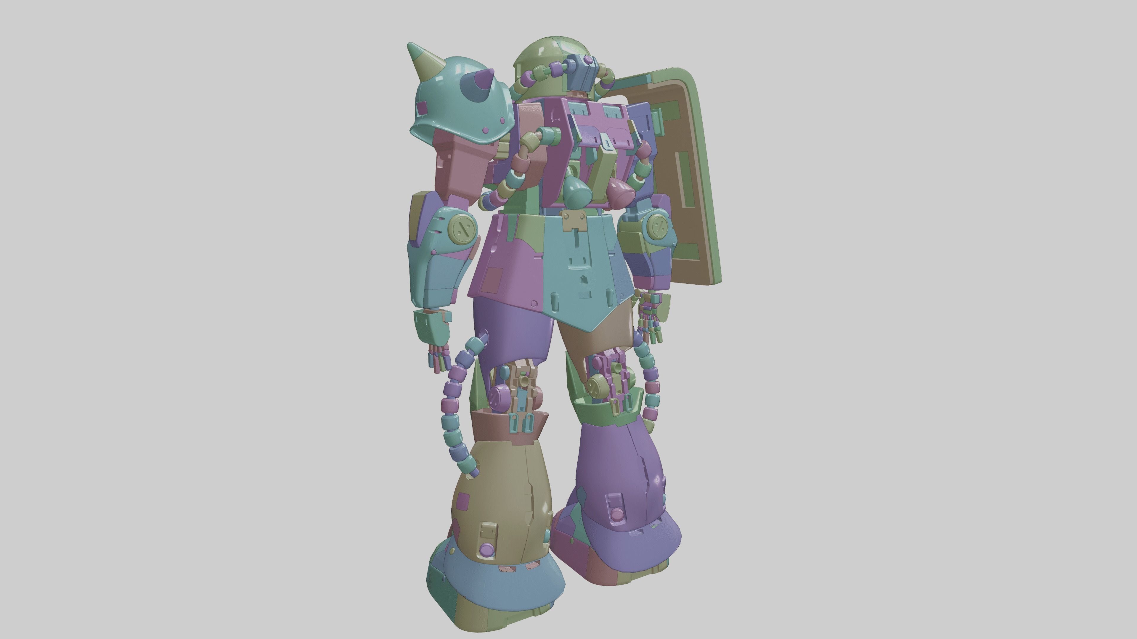 MS-06F Zaku Mobile Suit UC 0079 3D model_8