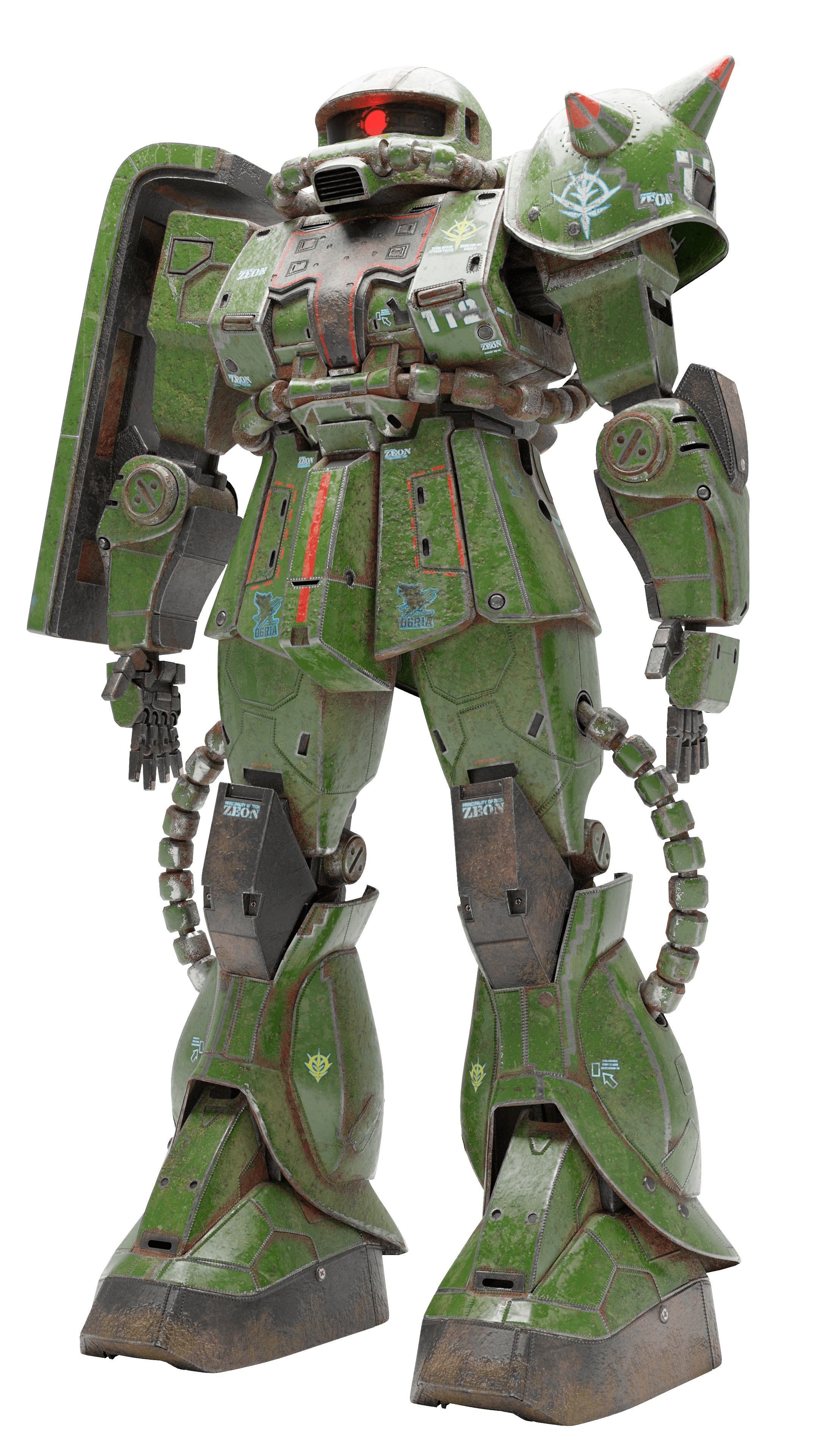 MS-06F Zaku Mobile Suit UC 0079 3D model_2